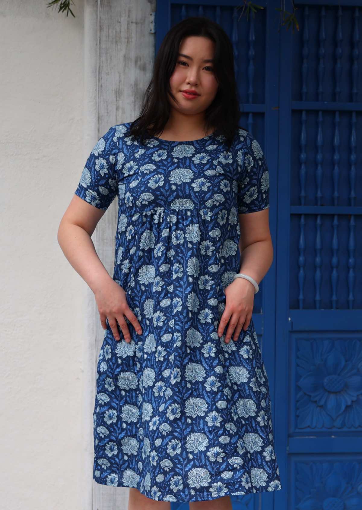 Frankie Dress Blue Meadow - Ysert