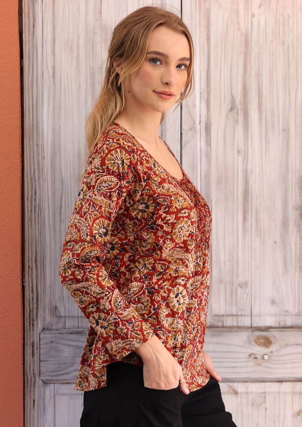 Tulsi Long Sleeve Top Mayur - Ysert
