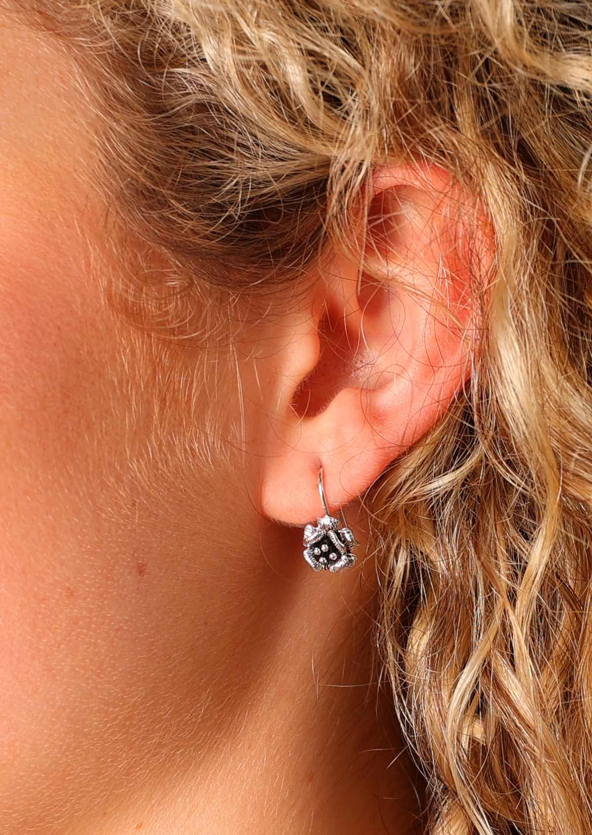 Tribal Rose Silver Earring - Ysert