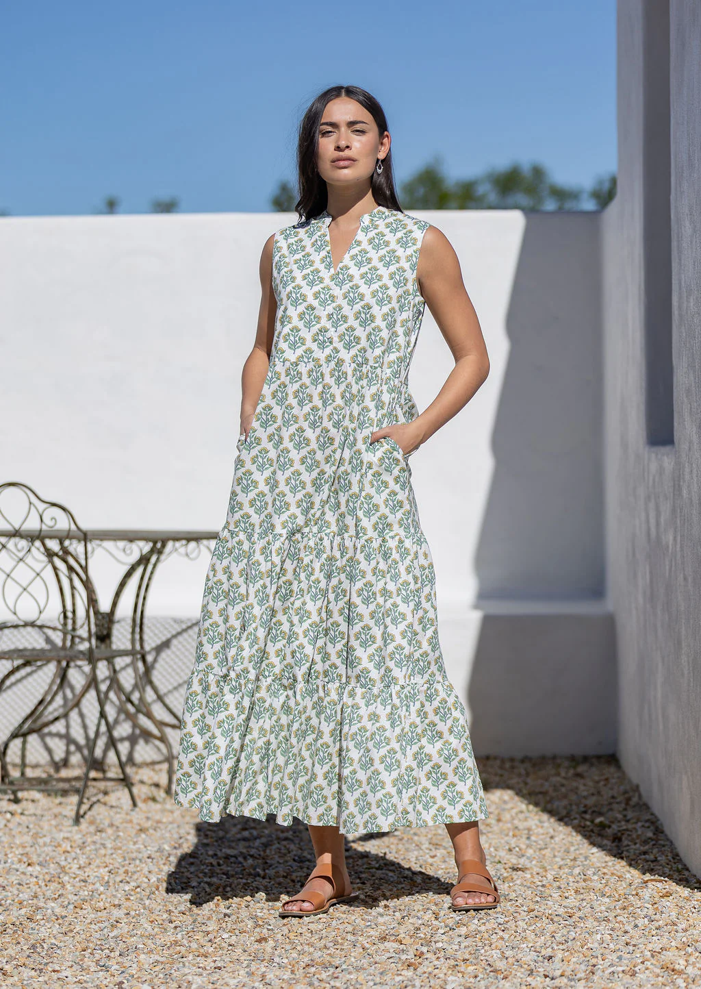 Boho Tiered Maxi Dress Buttercup - Ysert