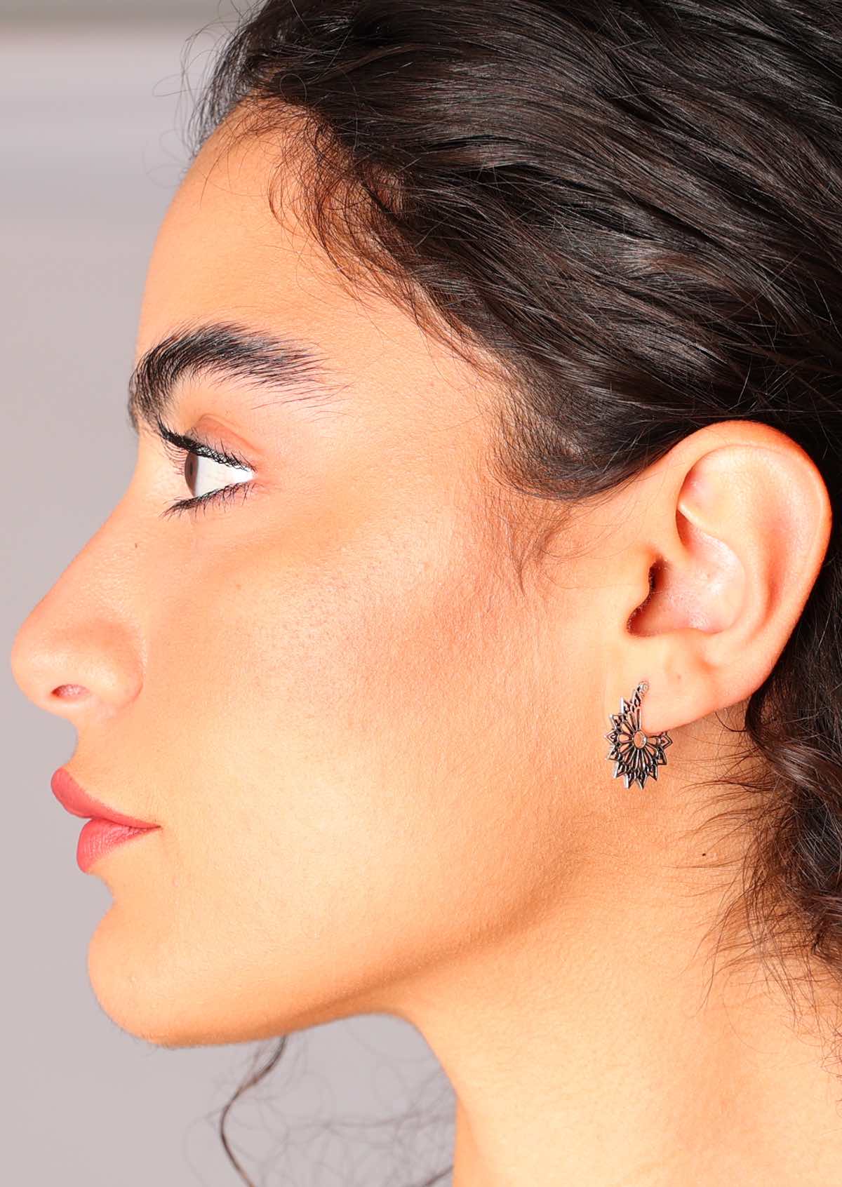 Starburst Silver Hoops - Ysert