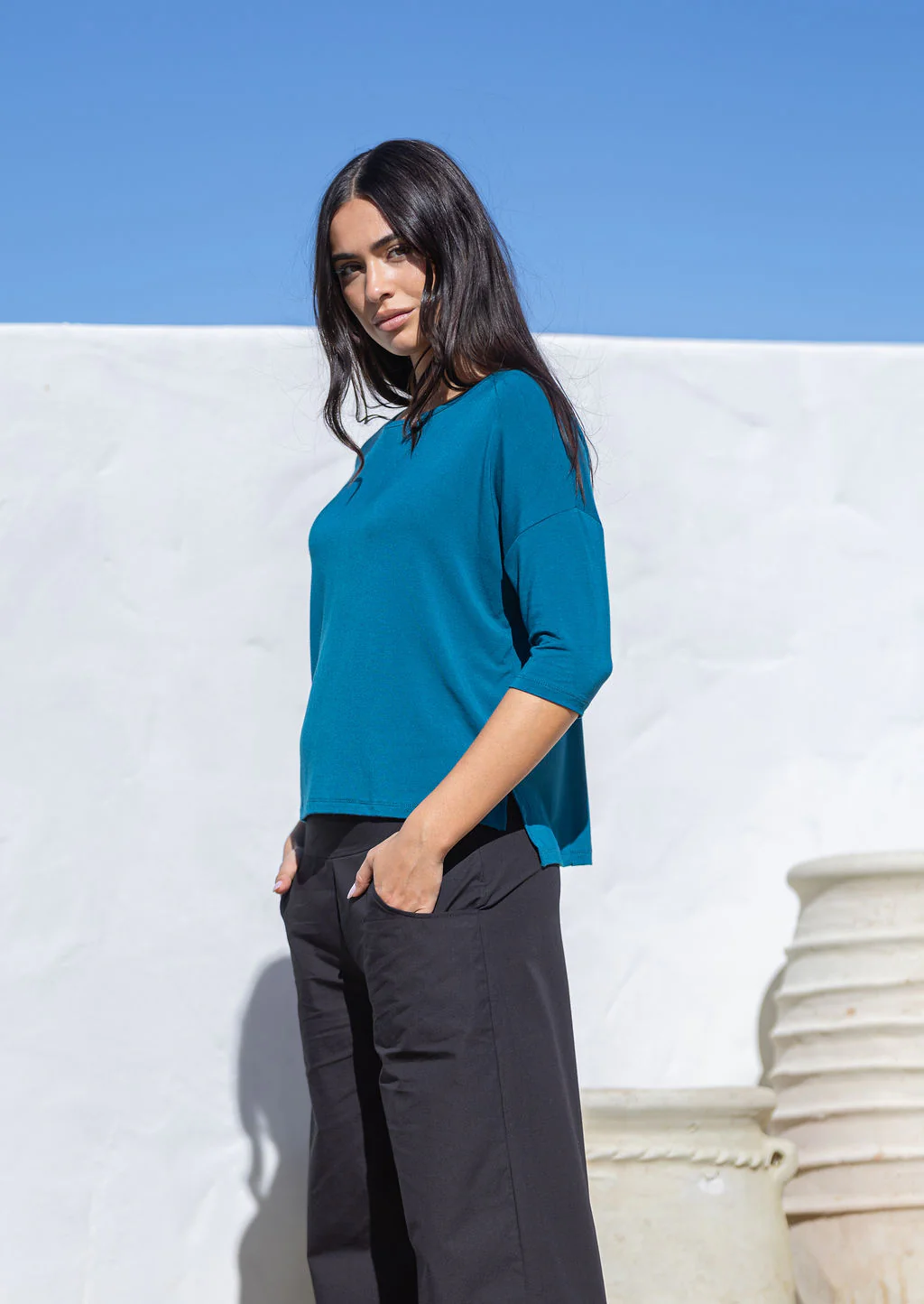 Everyday Relaxed Fit Top Teal - Ysert