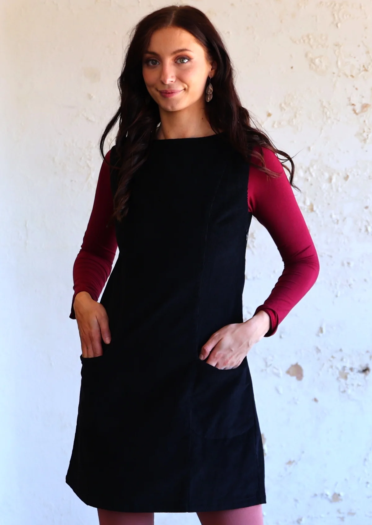 Polly Pocket Corduroy Tunic Black - Ysert
