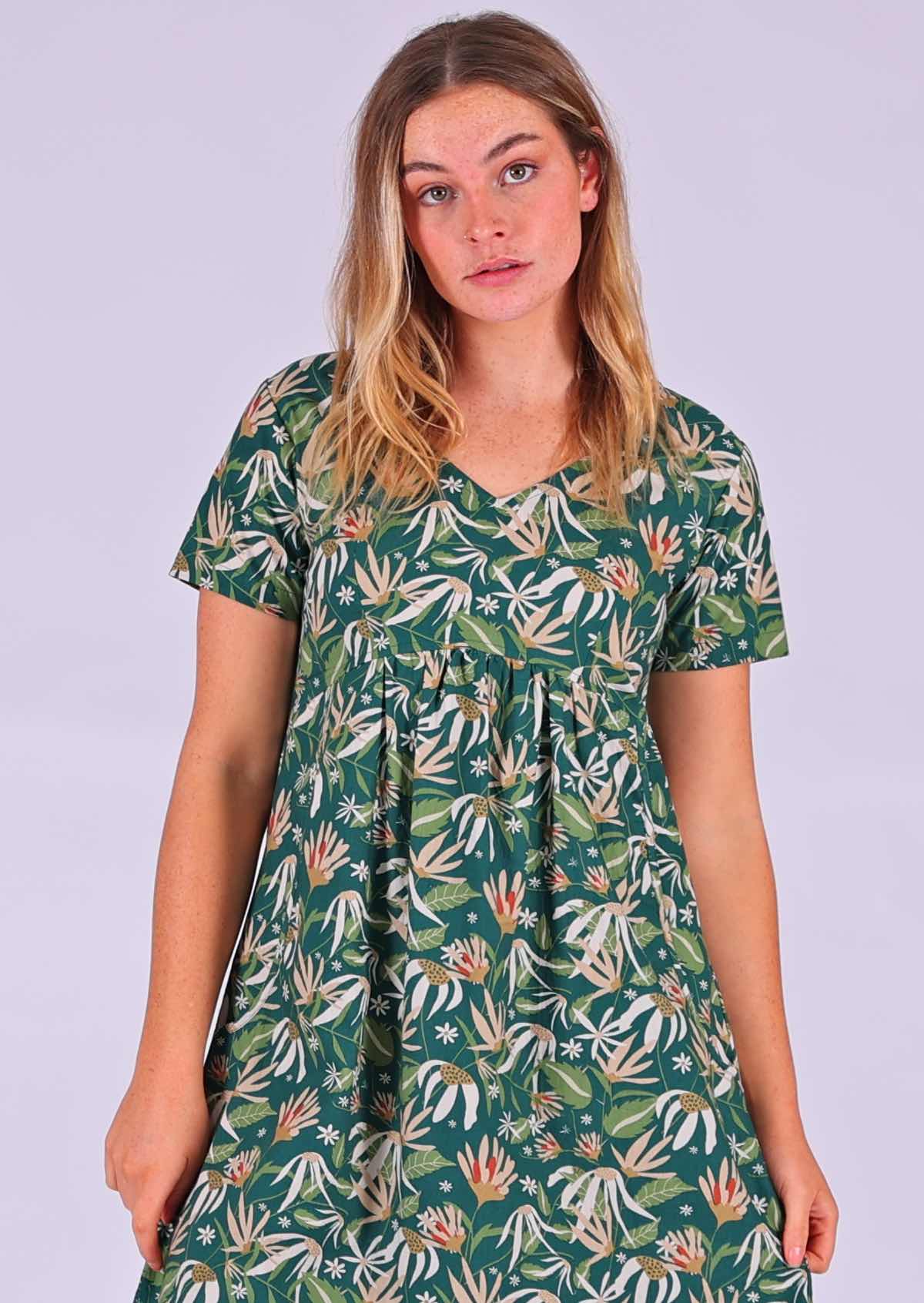 Etta Dress Flannel Flower - Ysert