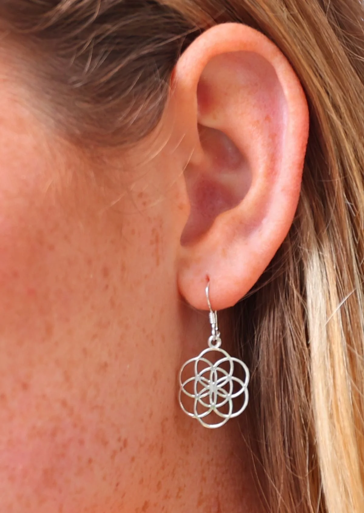 Sacred Geometry Silver Earrings - Ysert