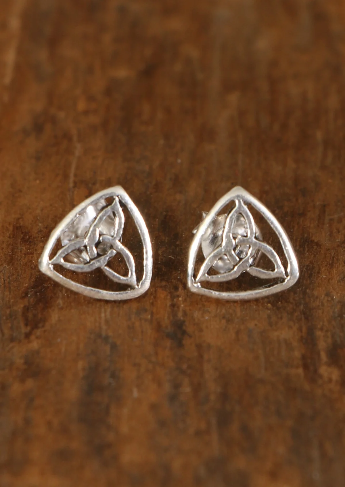 Celtic Triangle Silver Studs - Ysert