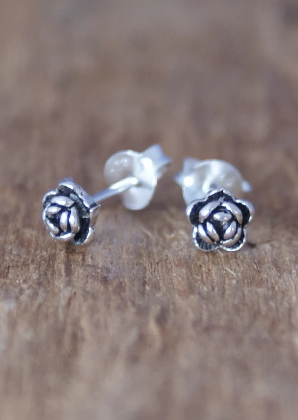 Perfect Peony Silver Studs - Ysert