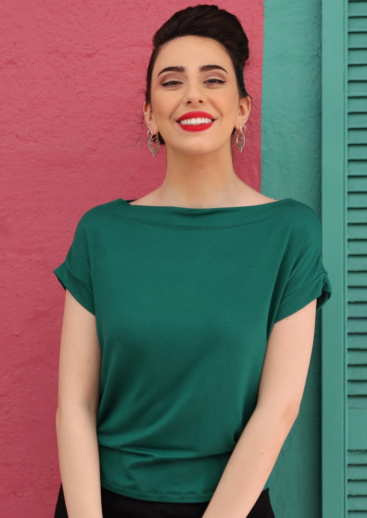 Wide Neck Mod Top Jade Green - Ysert