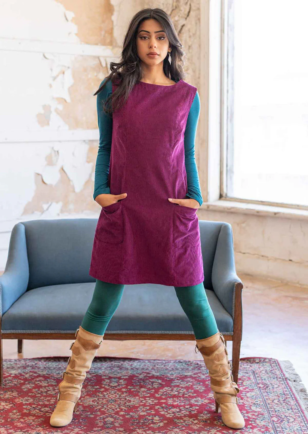 Polly Pocket Corduroy Tunic Plum Caspia - Ysert