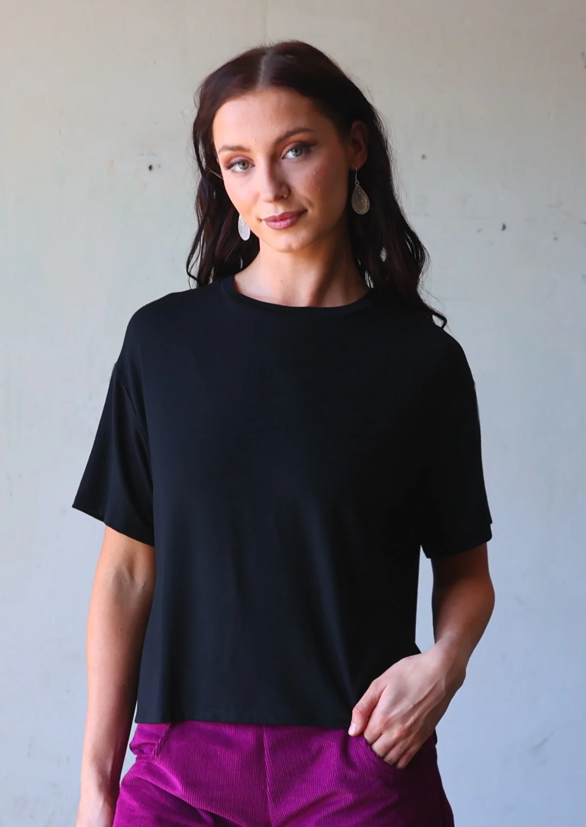Boxy T-shirt Black - Ysert