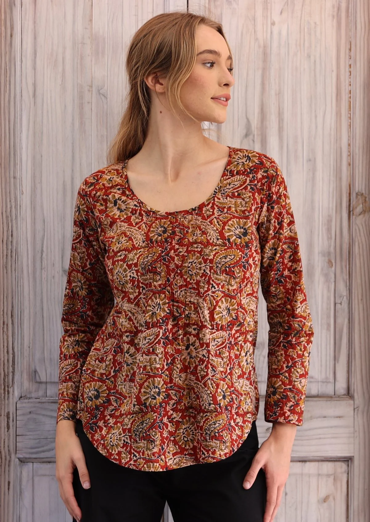 Tulsi Long Sleeve Top Mayur - Ysert