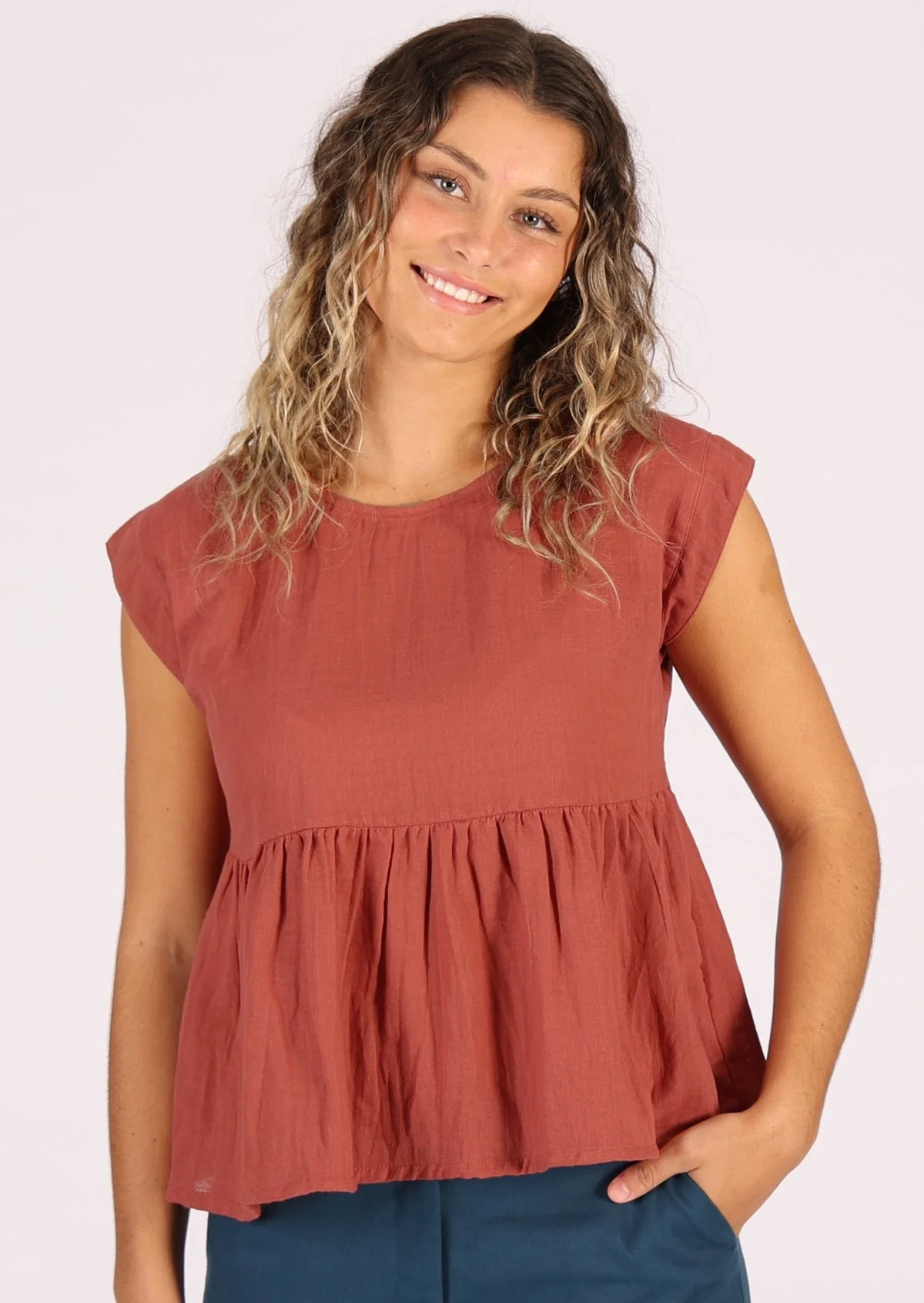 Cotton Thrills Top Marsala - Ysert
