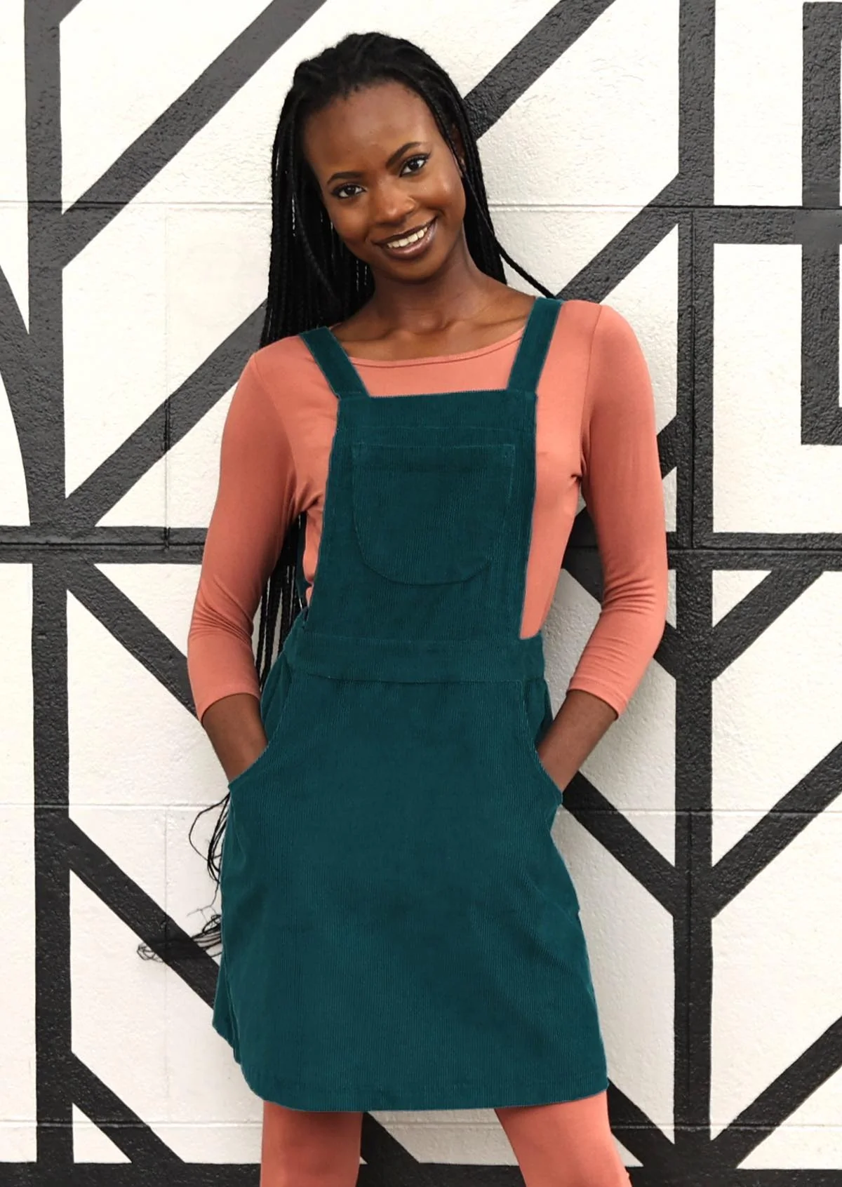 Corduroy Pinafore Deep Teal - Ysert