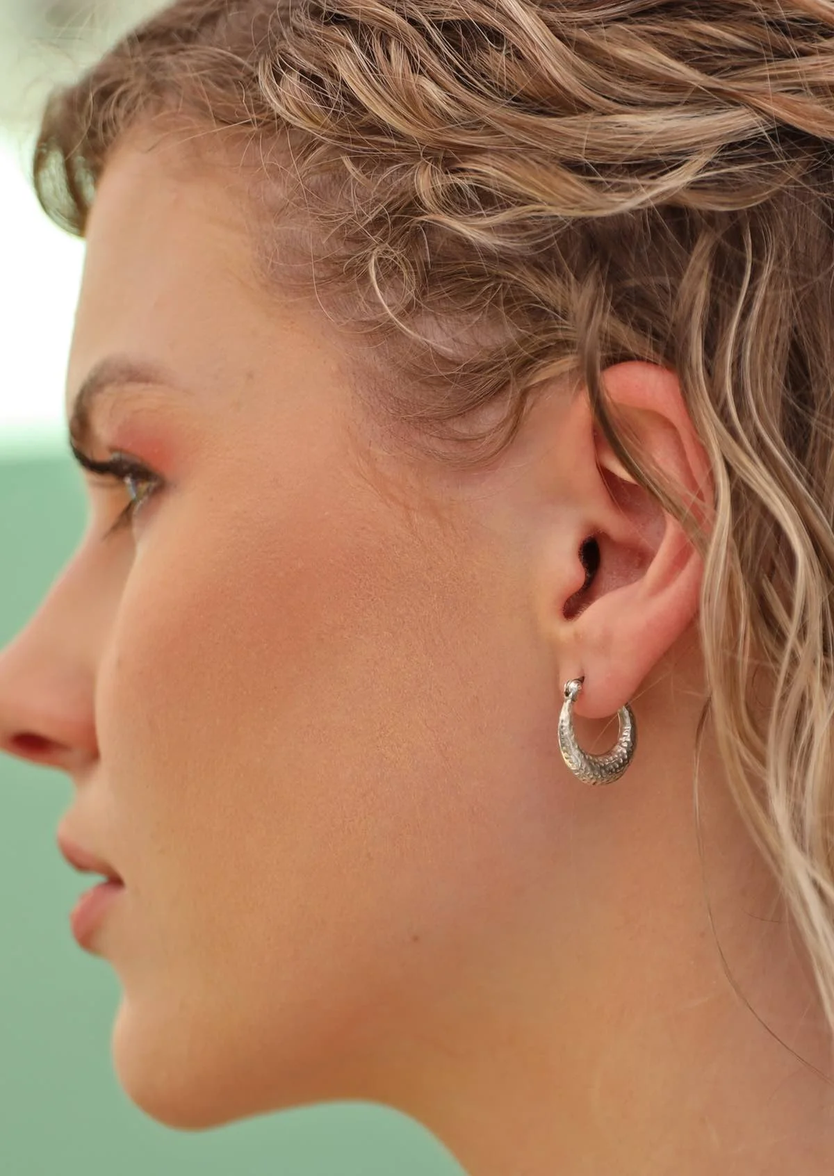 Earthy Silver Hoops - Ysert