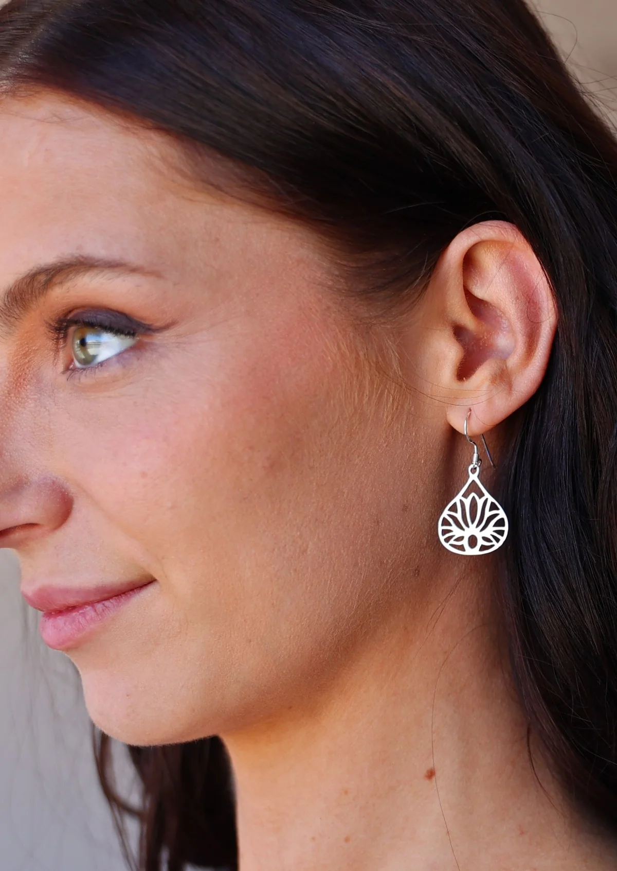 Lotus In Bloom Silver Earrings - Ysert