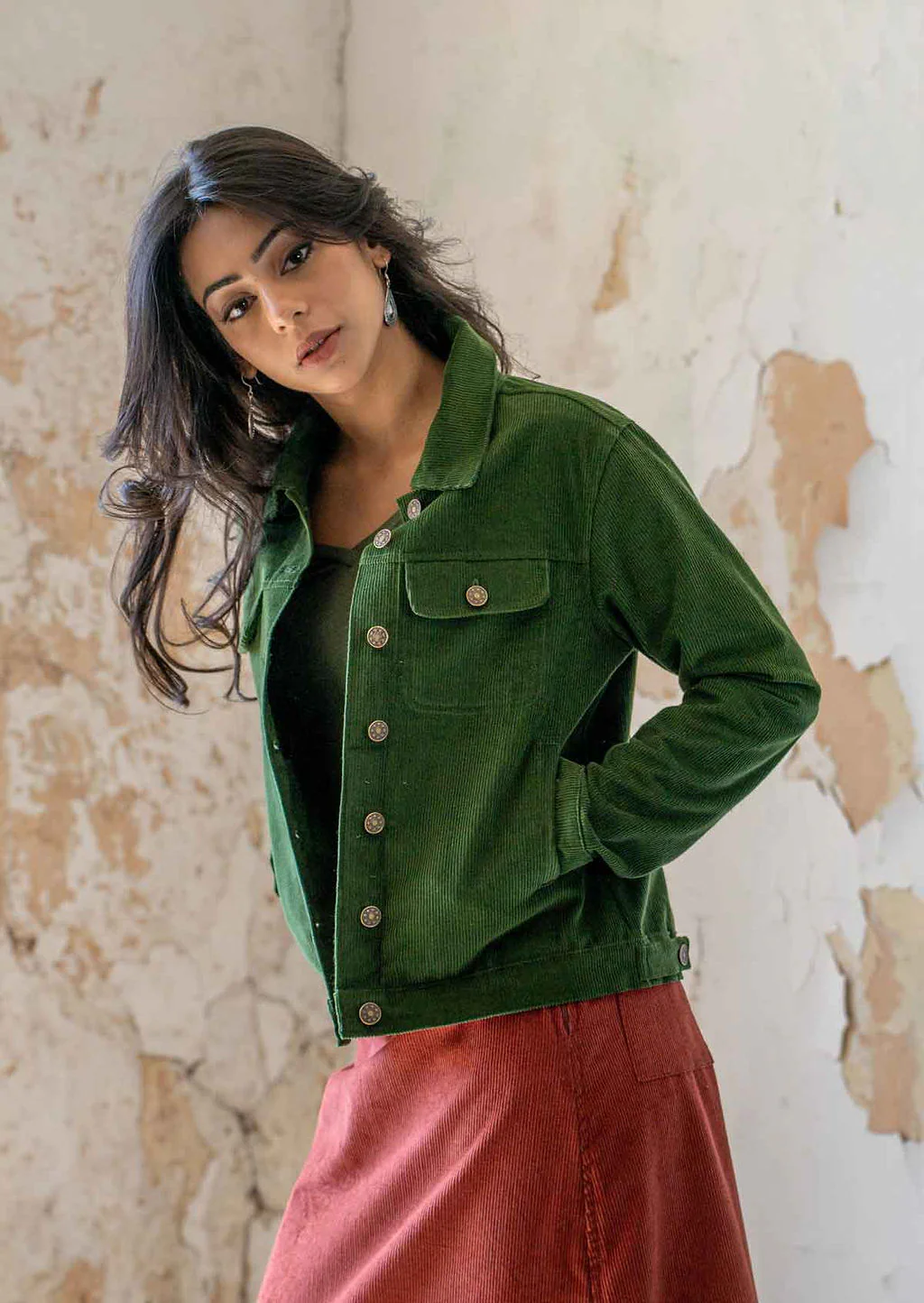 Corduroy Jacket Douglas Fir - Ysert
