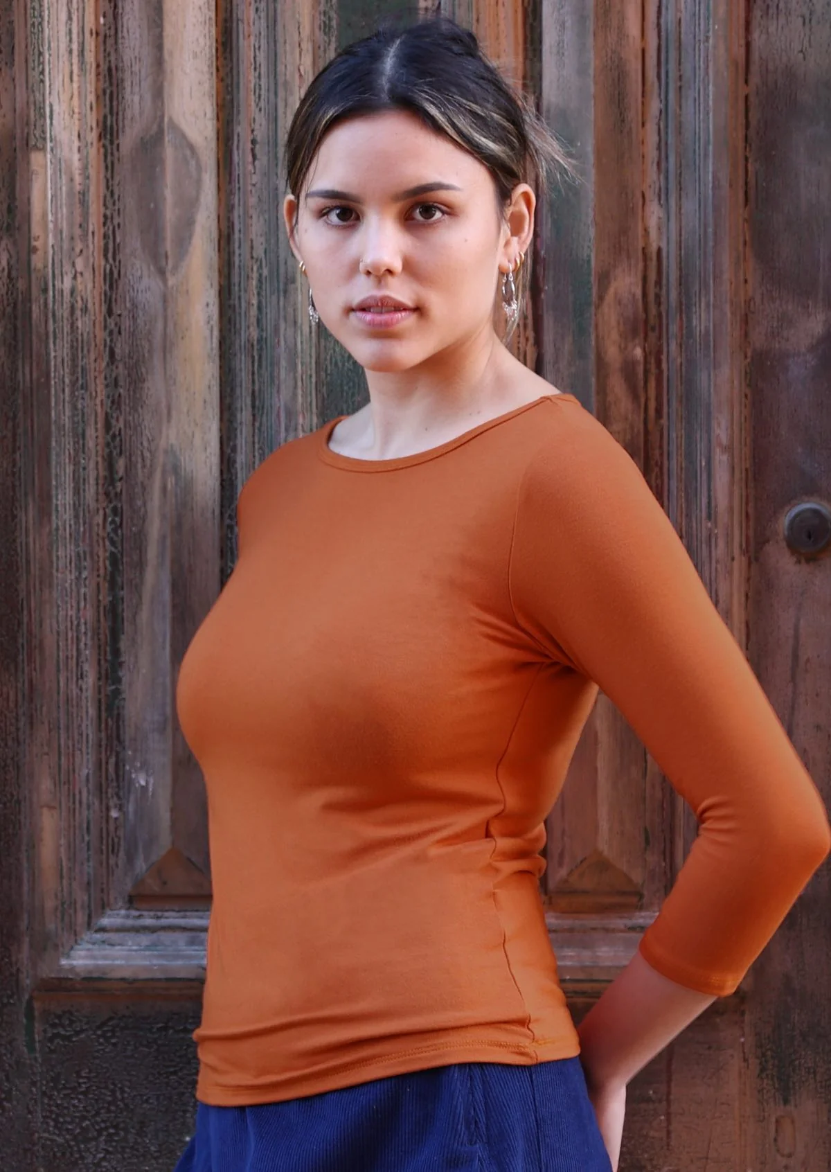 Boat Neck Top Brick Orange - Ysert