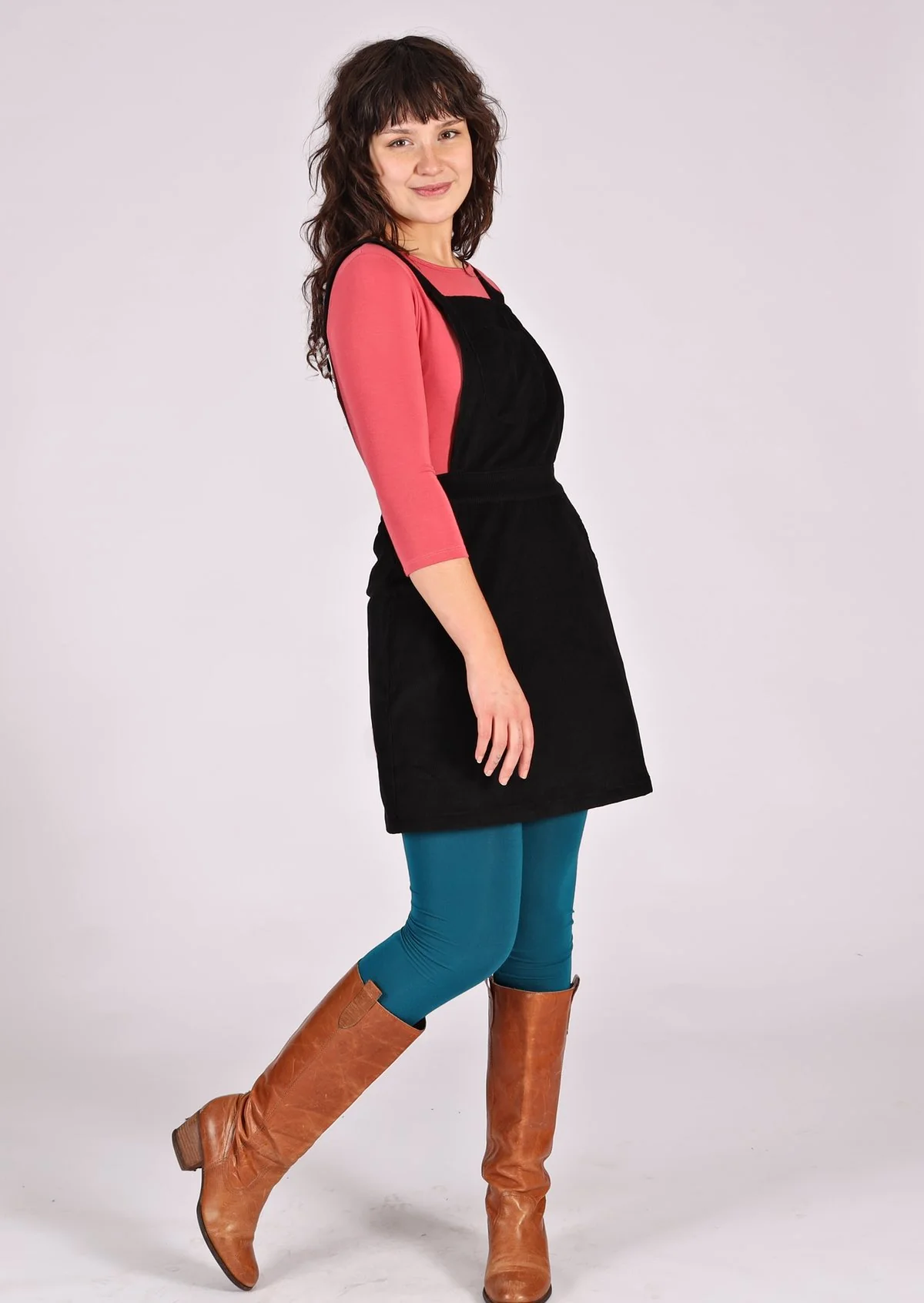 Corduroy Pinafore Black - Ysert