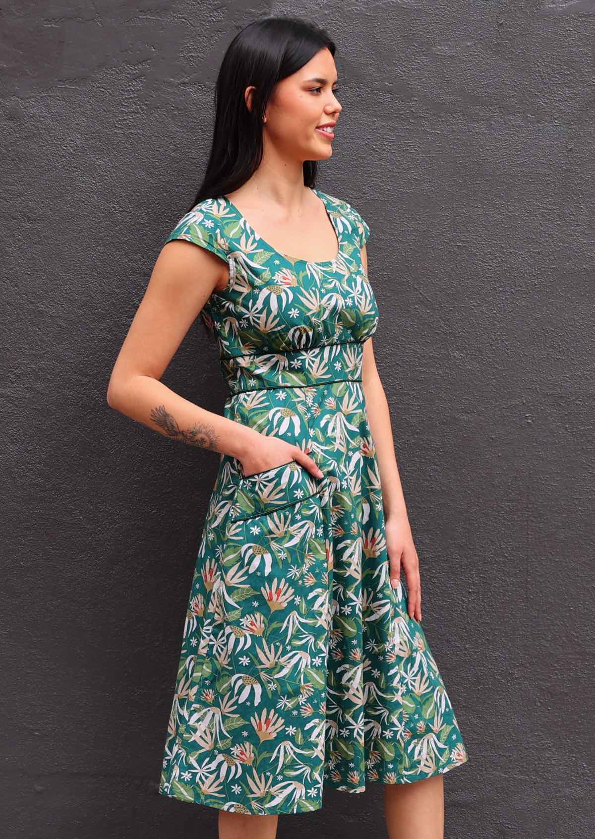 Scarlett Dress Flannel Flower - Ysert