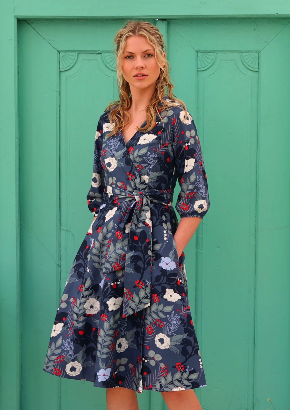 Ella Wrap Dress Gardenia - Ysert