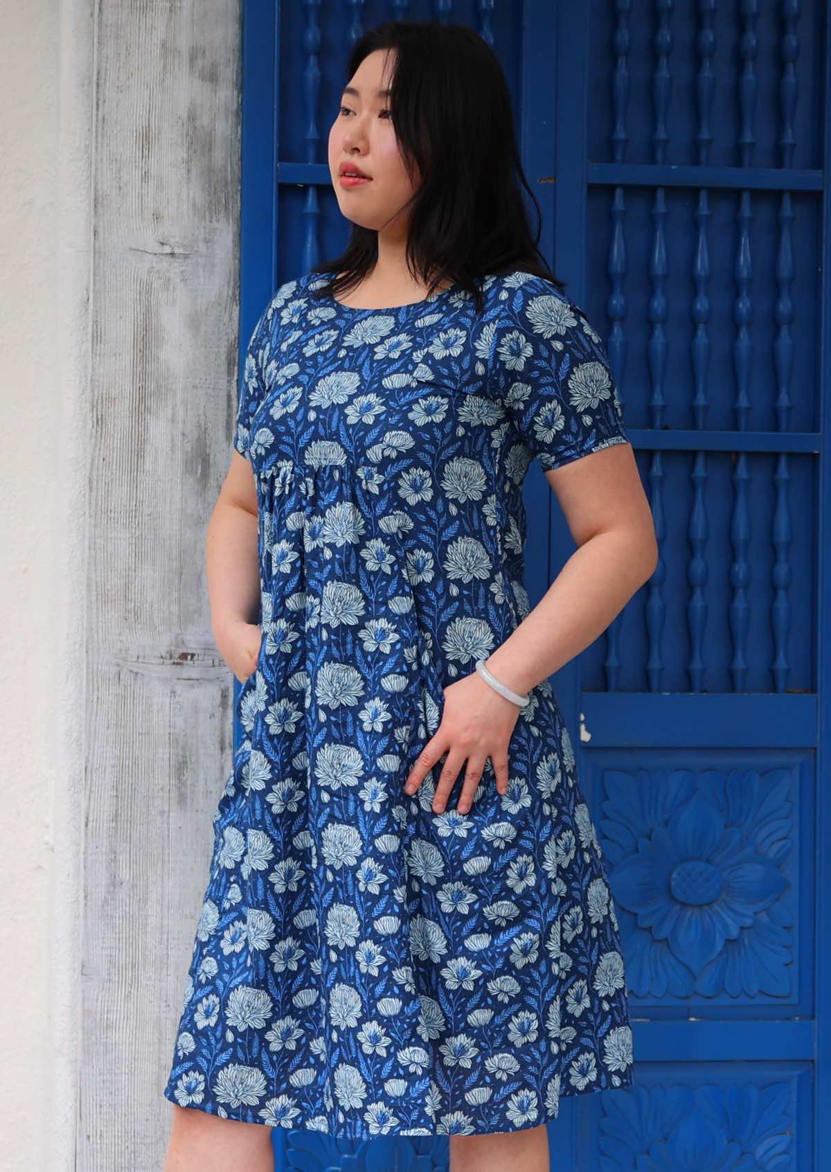 Frankie Dress Blue Meadow - Ysert