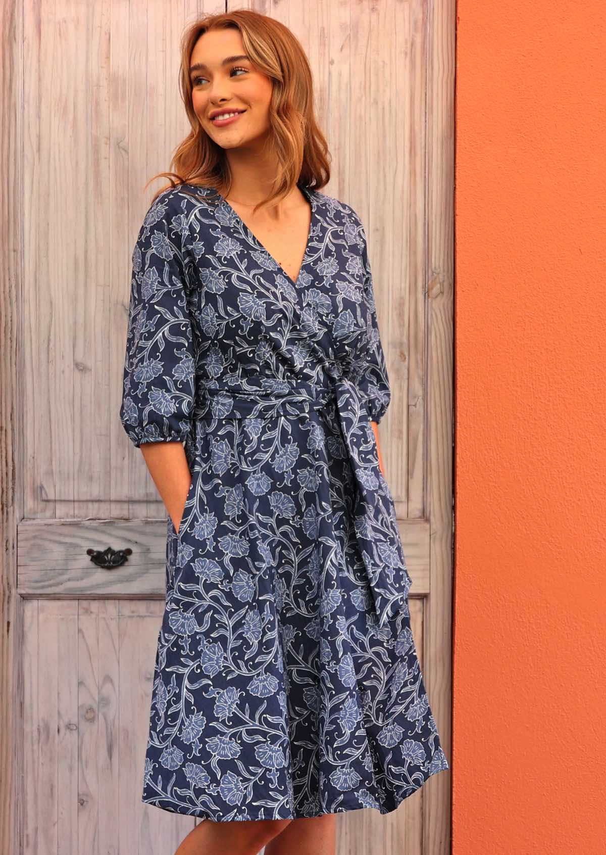 Ella Wrap Dress Neela - Ysert