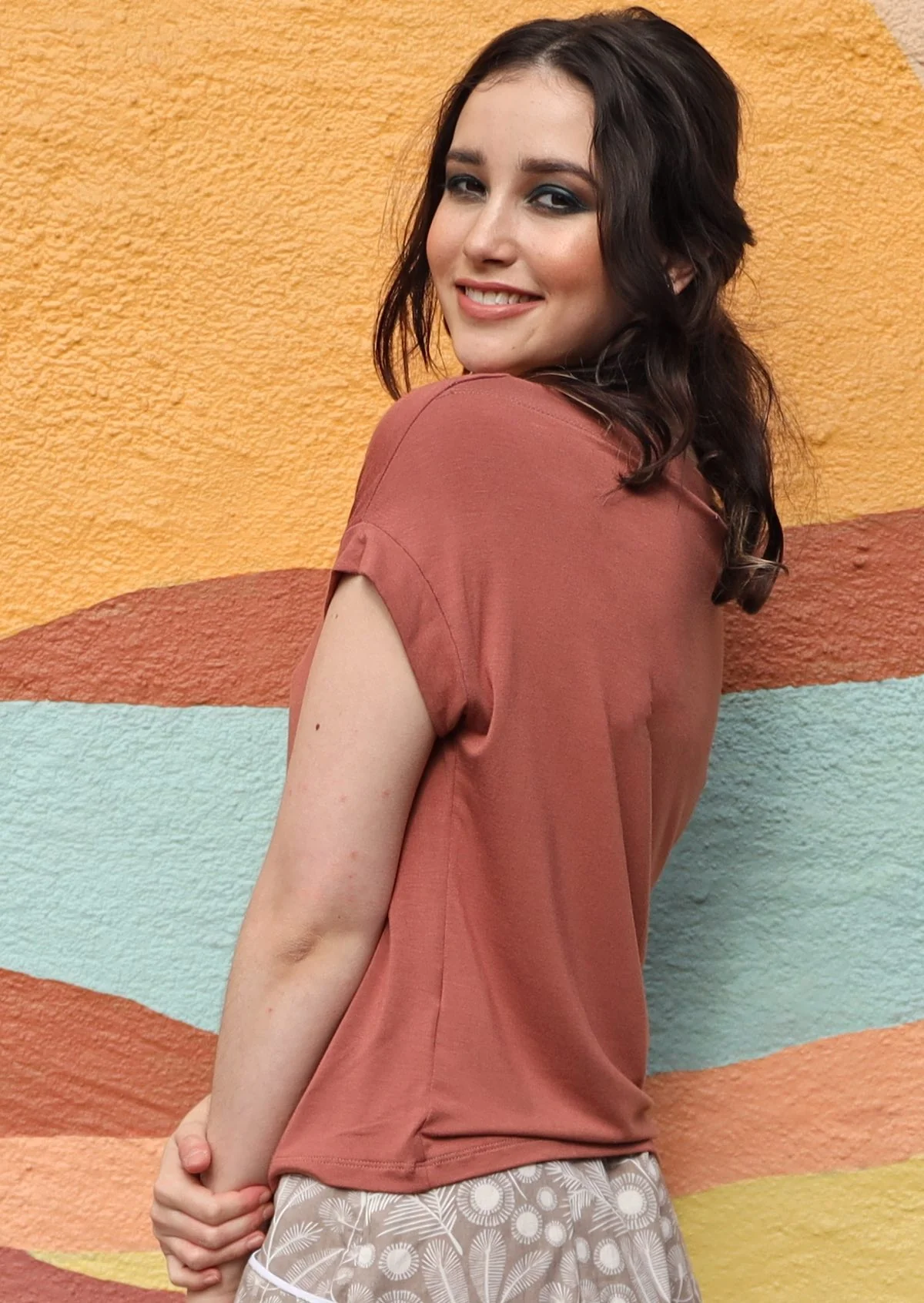 Wide Neck Mod Top Dusty Rose - Ysert