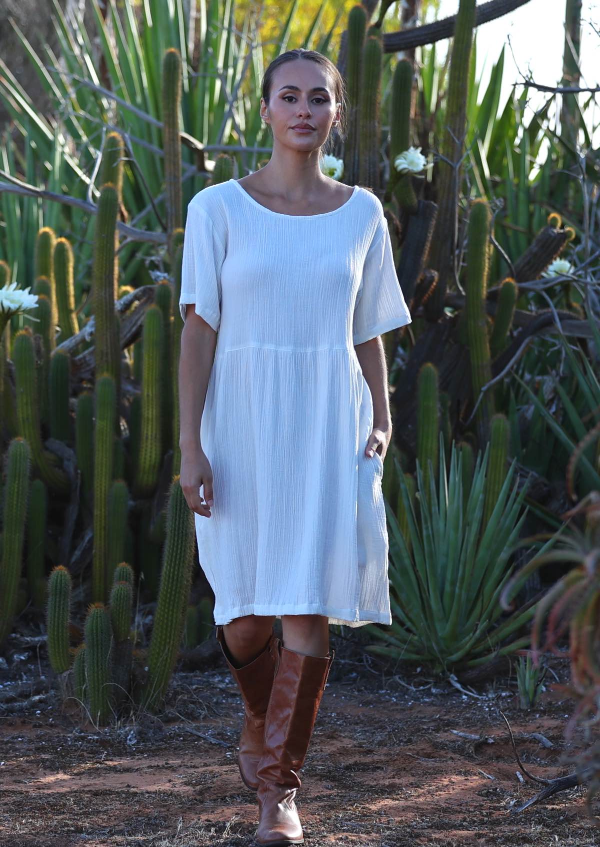 Mabel Dress Natural White - Ysert
