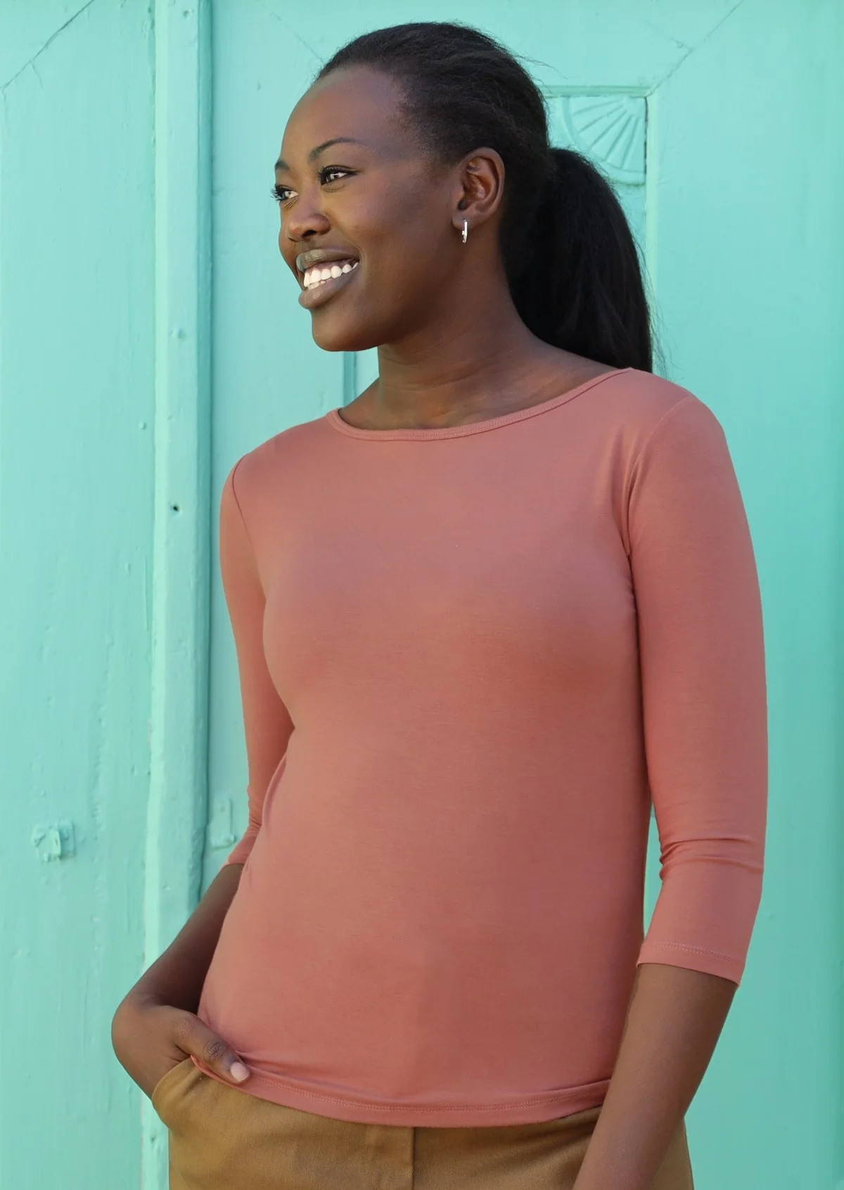 Boat Neck Top Dusty Rose - Ysert