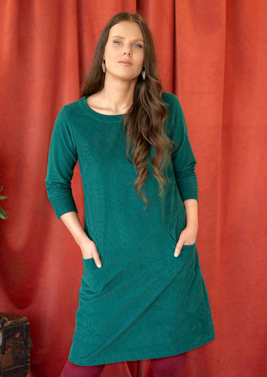 Jamie Corduroy Dress Everglade - Ysert