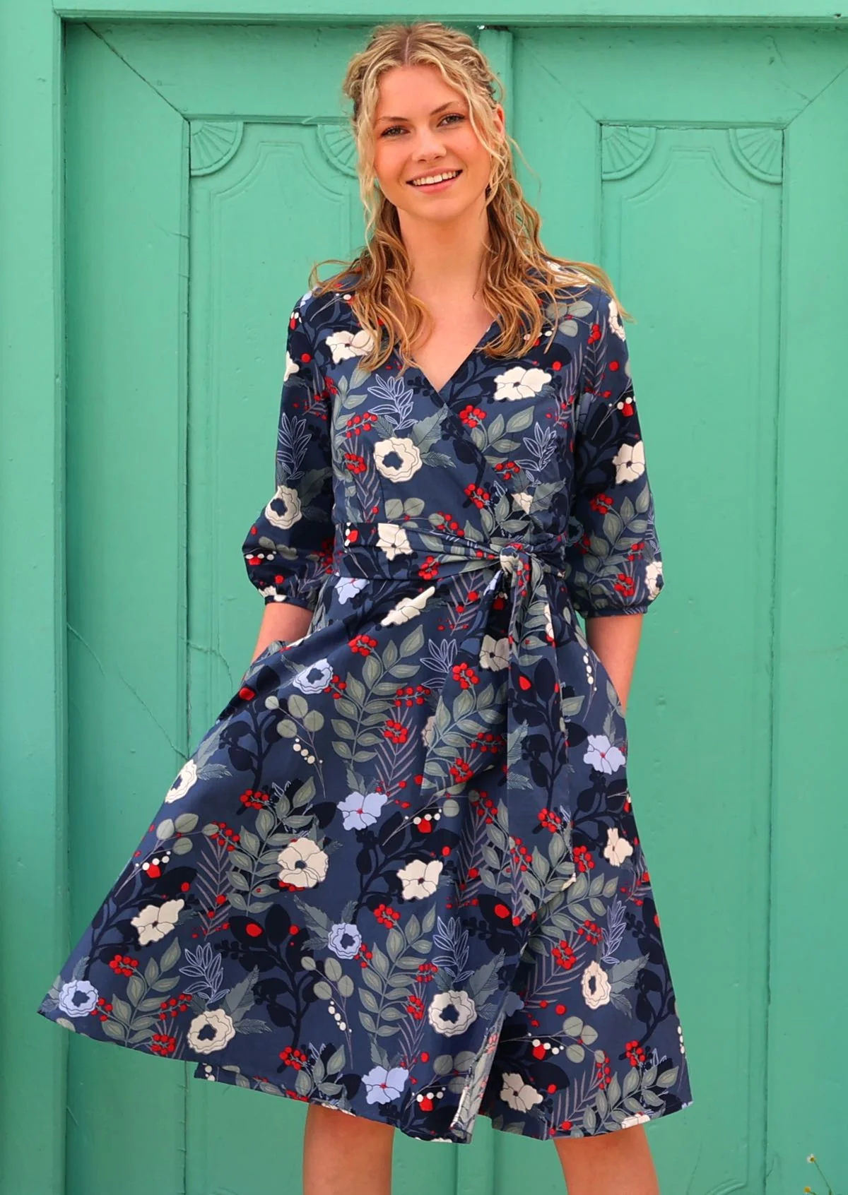 Ella Wrap Dress Gardenia - Ysert