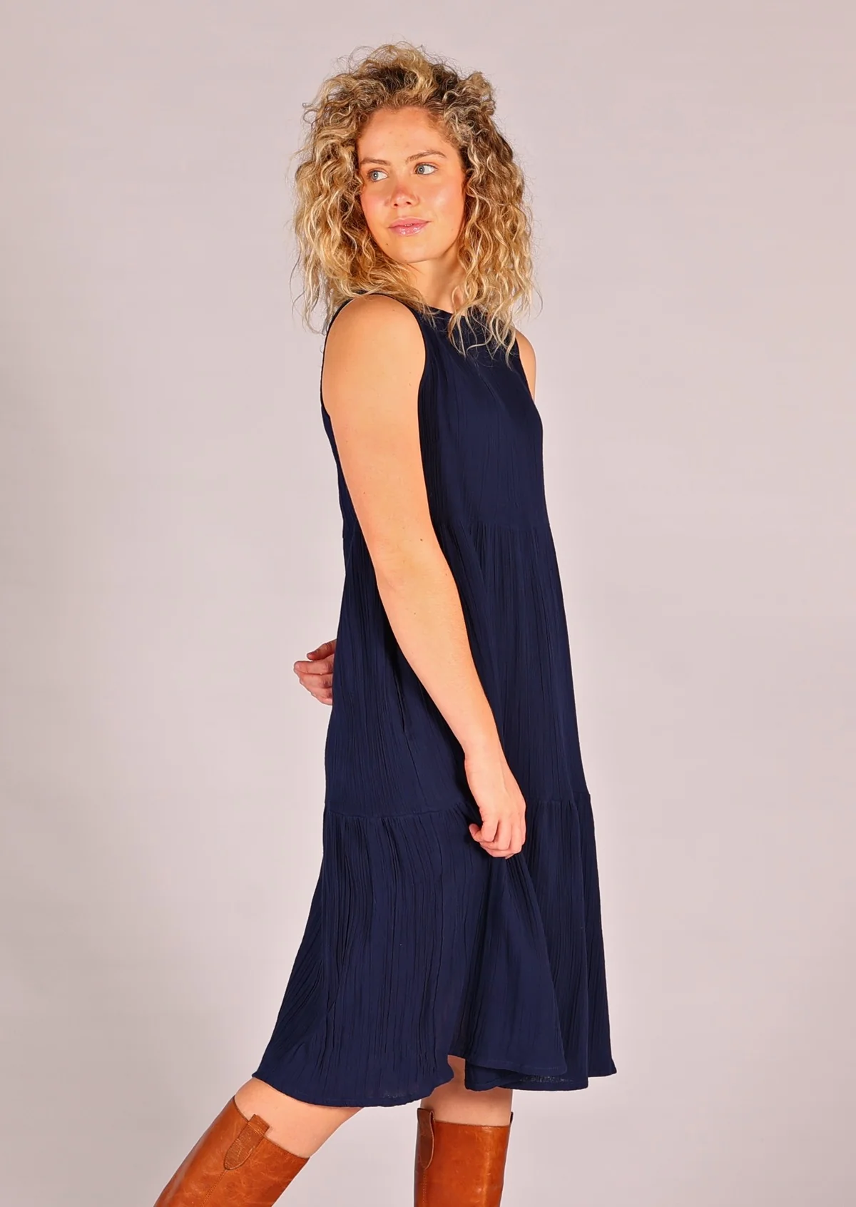 Tully Dress Ocean Cavern - Ysert