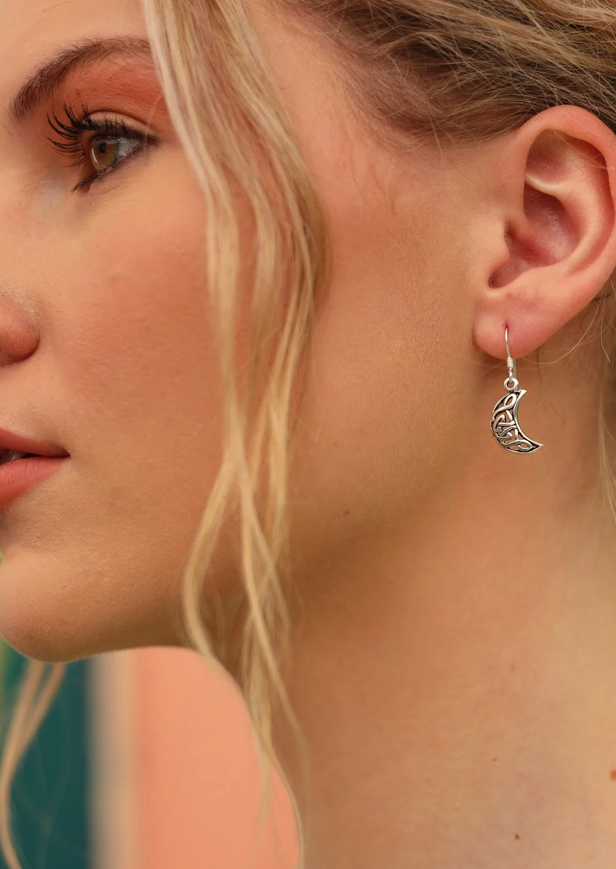 Moon Braid Silver Earrings - Ysert