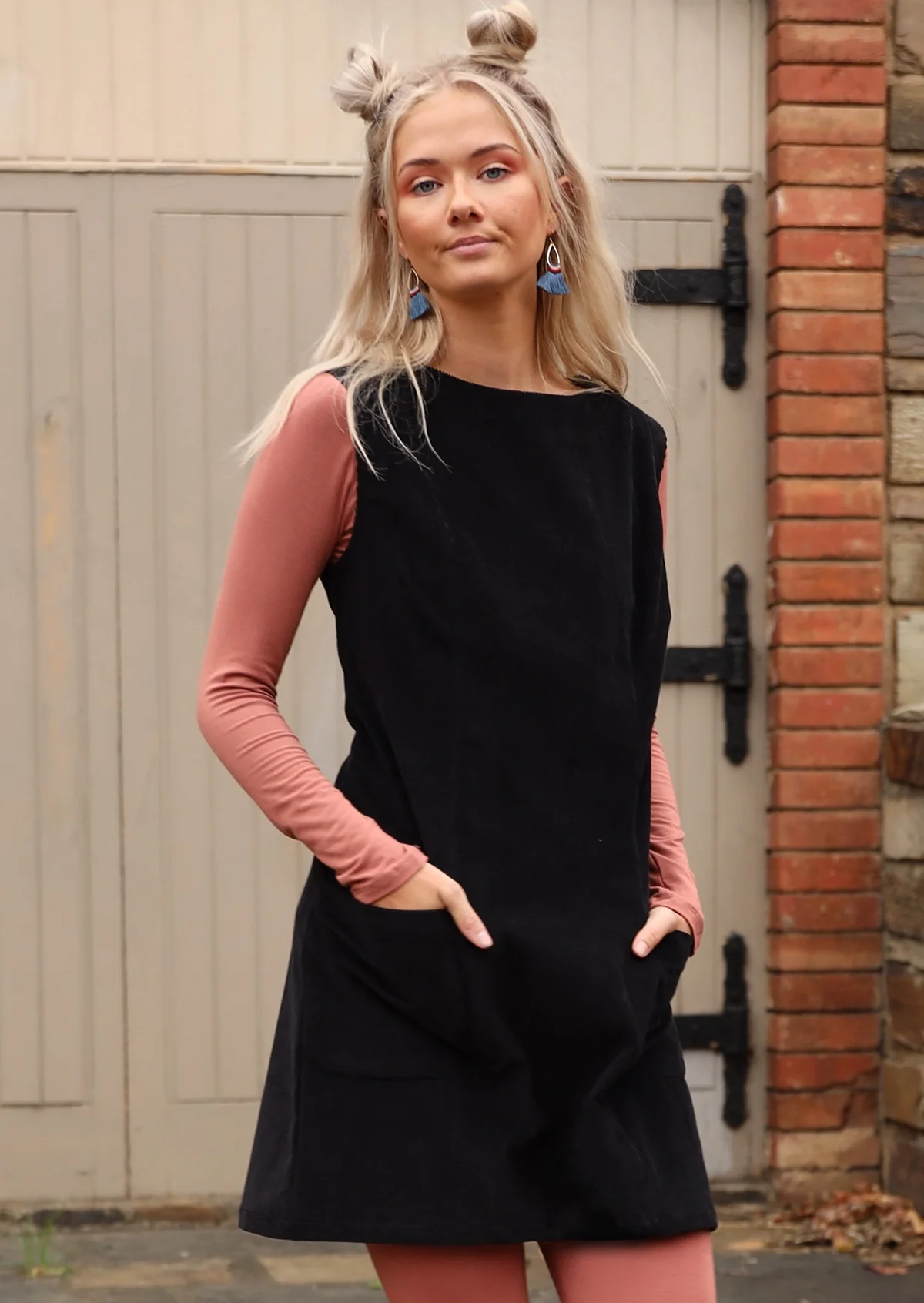 Polly Pocket Corduroy Tunic Black - Ysert