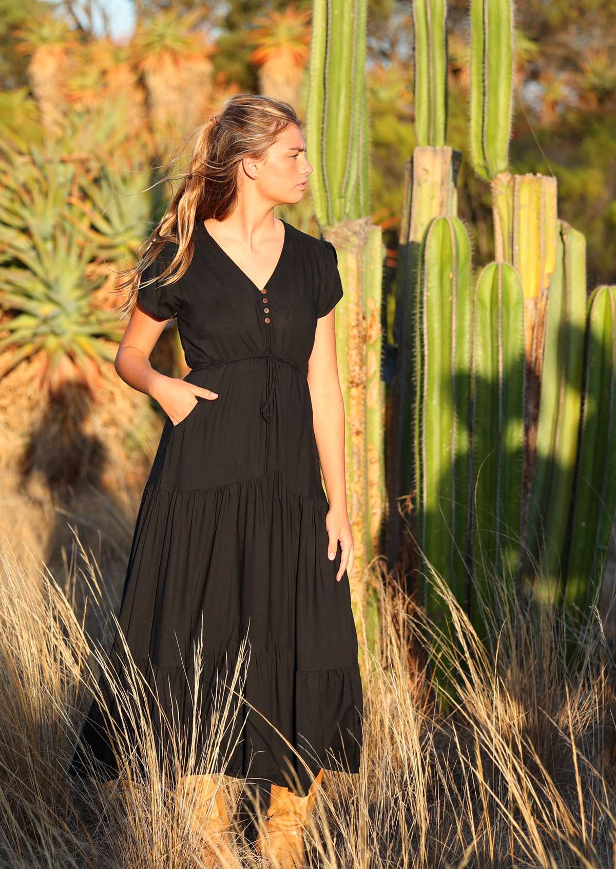 Acacia Maxi Dress Black - Ysert