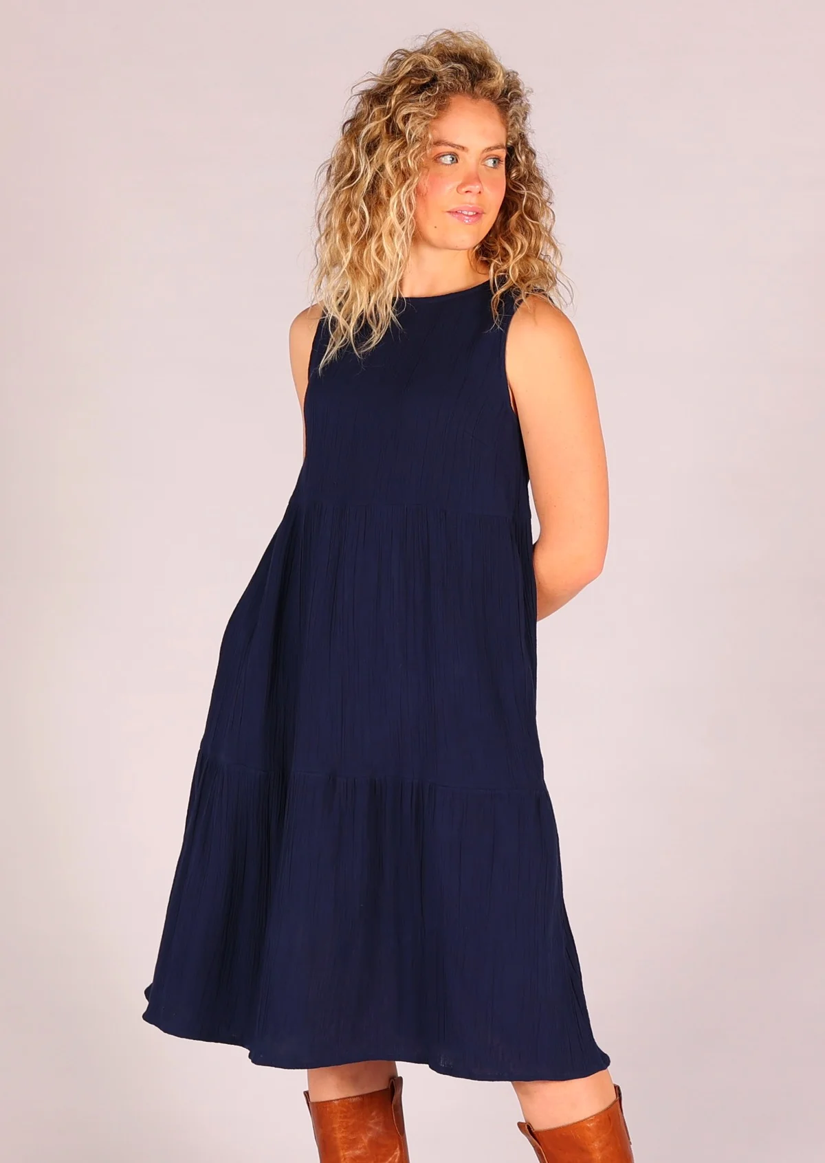 Tully Dress Ocean Cavern - Ysert