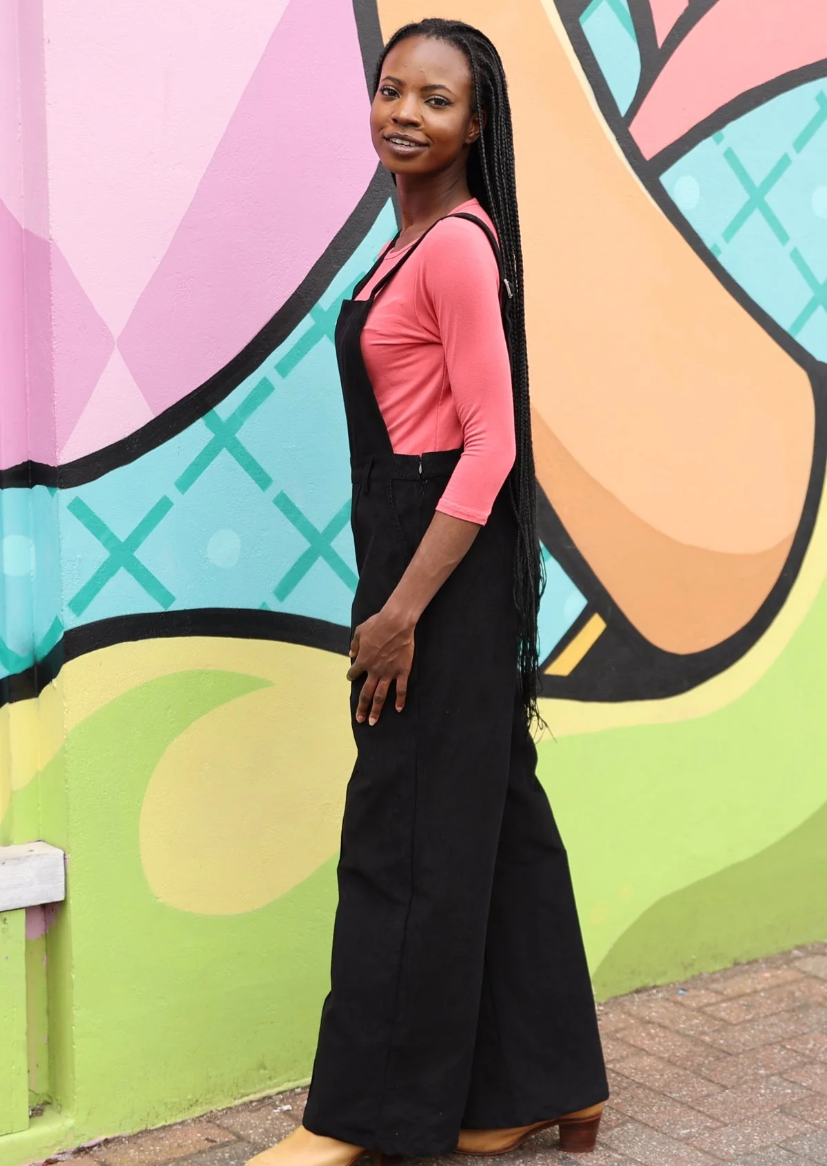 Corduroy Overalls Black - Ysert