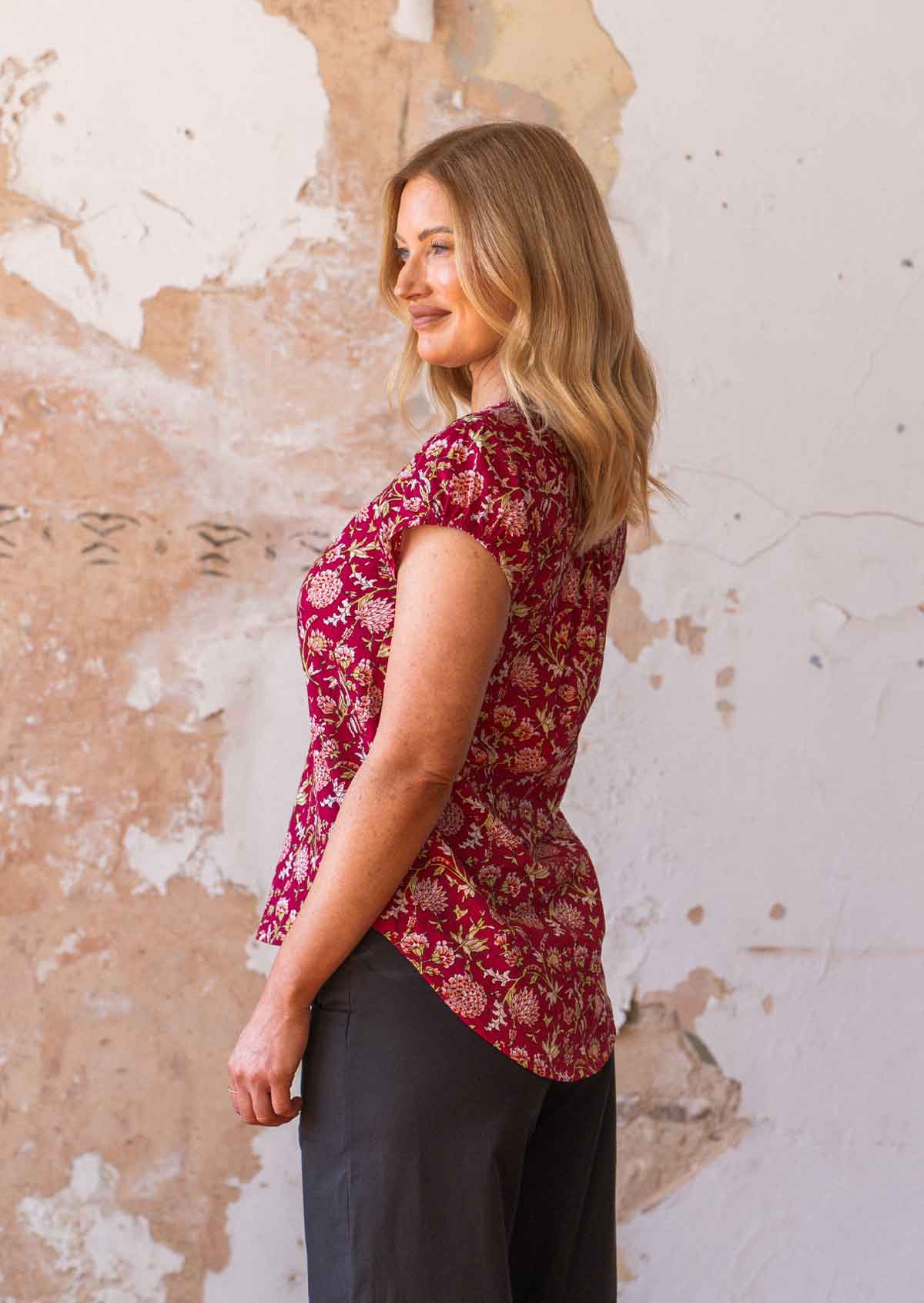 Sky Blouse Cranberry - Ysert