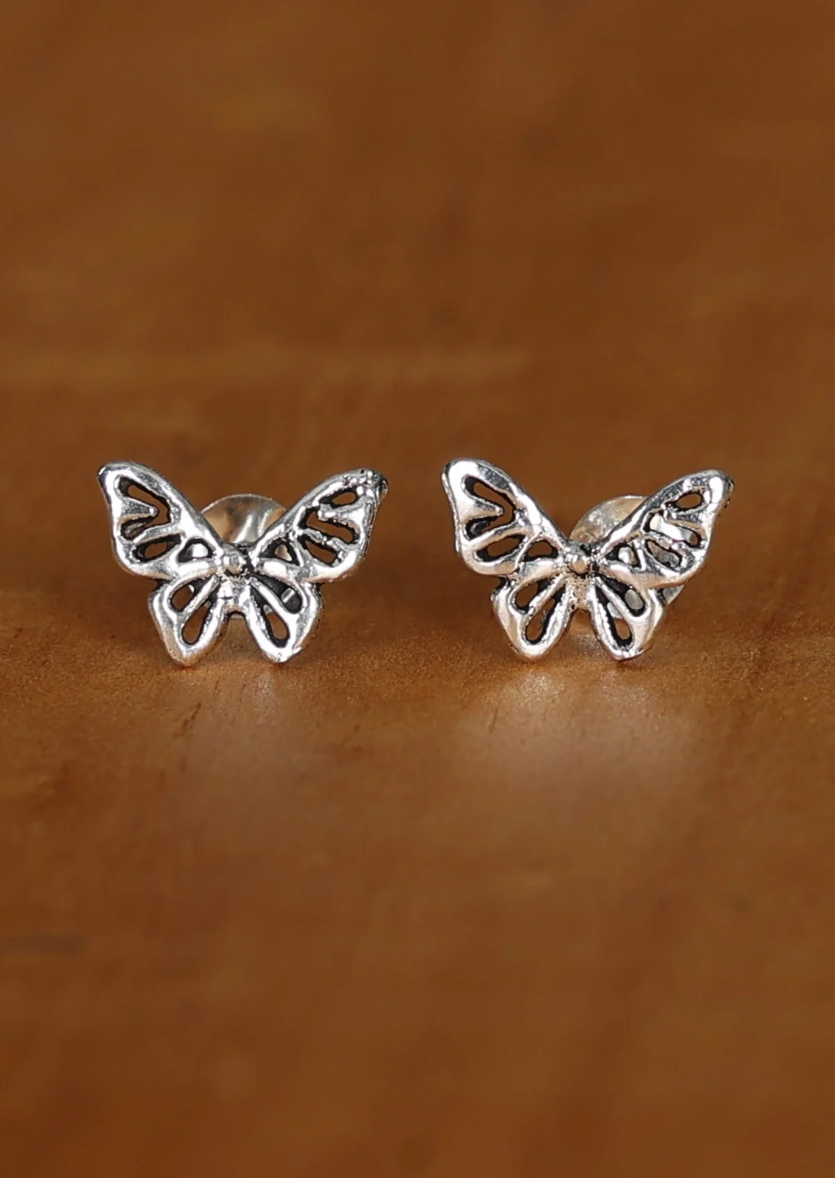 Ethereal Silver Butterfly Studs - Ysert