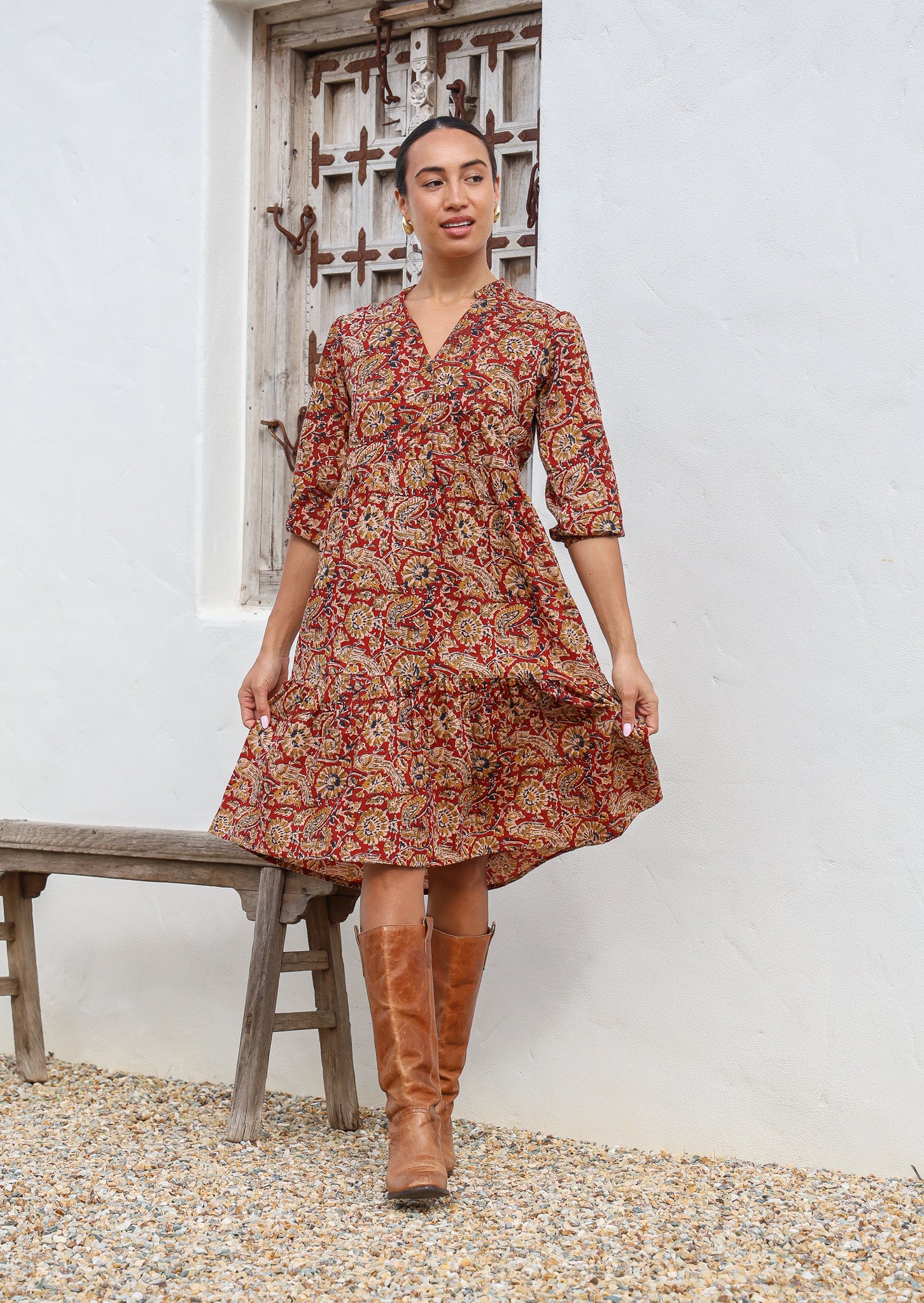 Tiered Midi Dress Mayur - Ysert