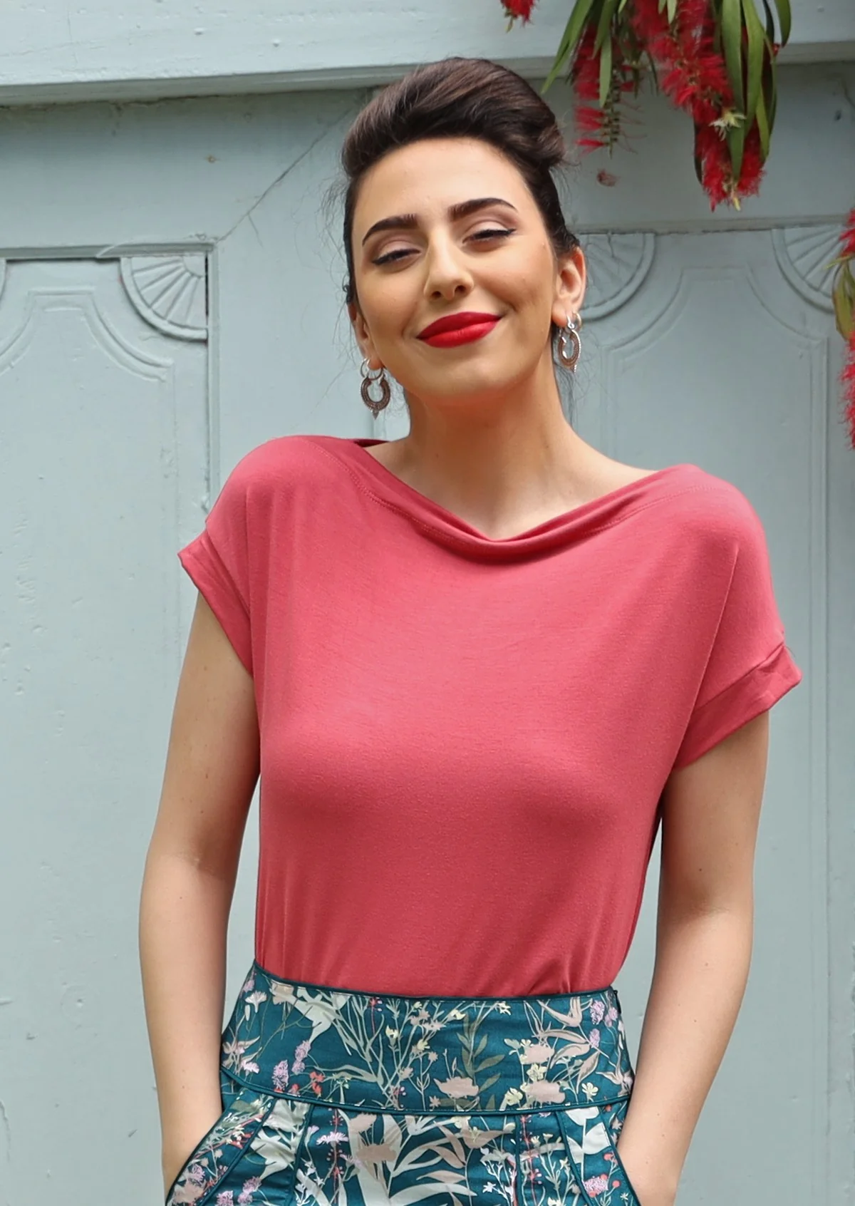 Wide Neck Mod Top Rose Pink - Ysert