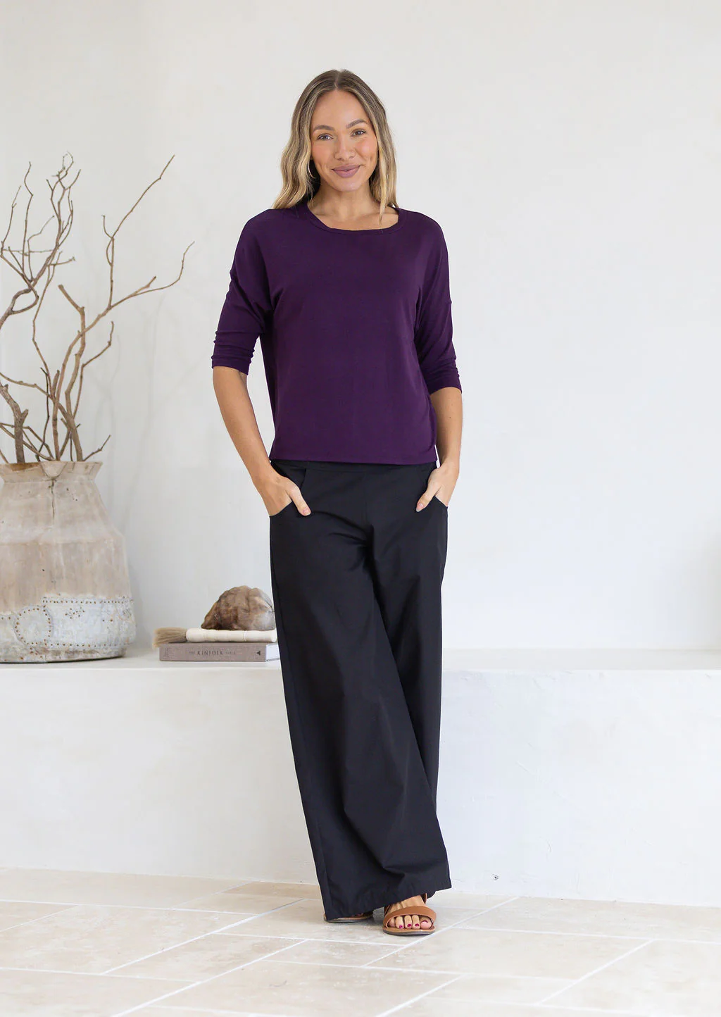 Everyday Relaxed Fit Top Dark Purple - Ysert