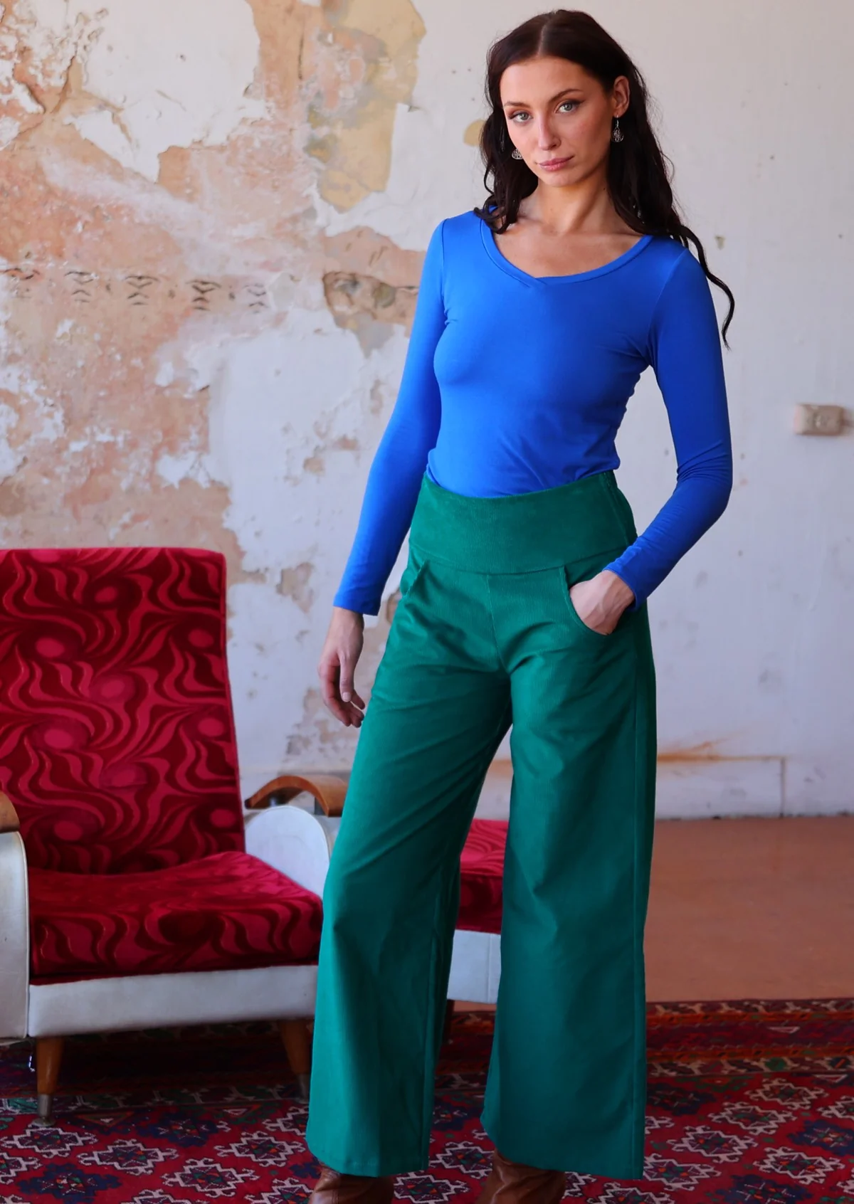 Esta Corduroy Pants Everglade - Ysert