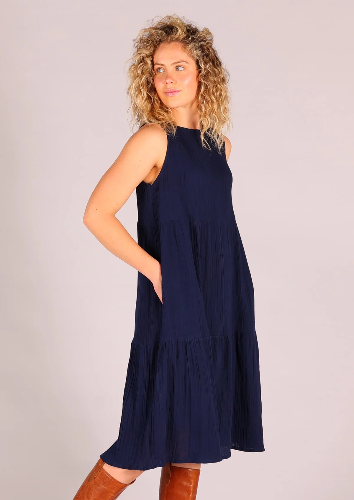 Tully Dress Ocean Cavern - Ysert