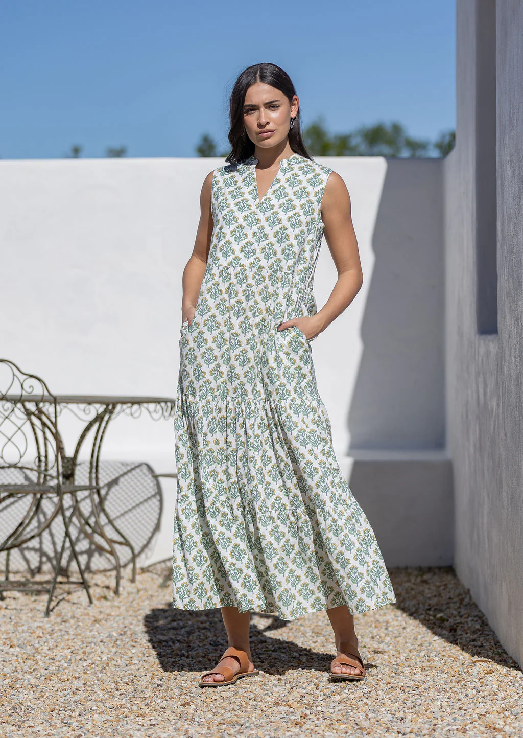 Boho Tiered Maxi Dress Buttercup - Ysert