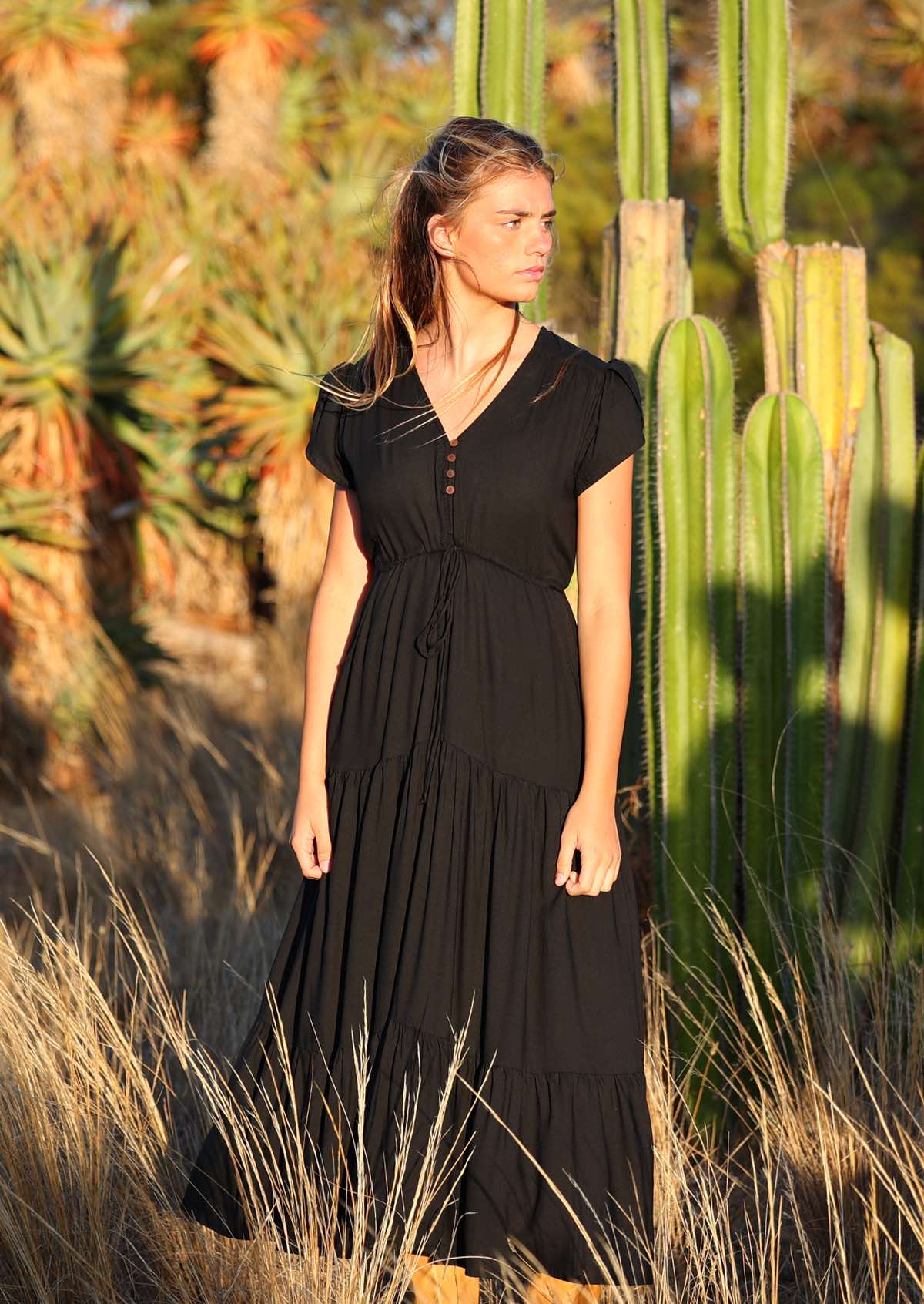 Acacia Maxi Dress Black - Ysert