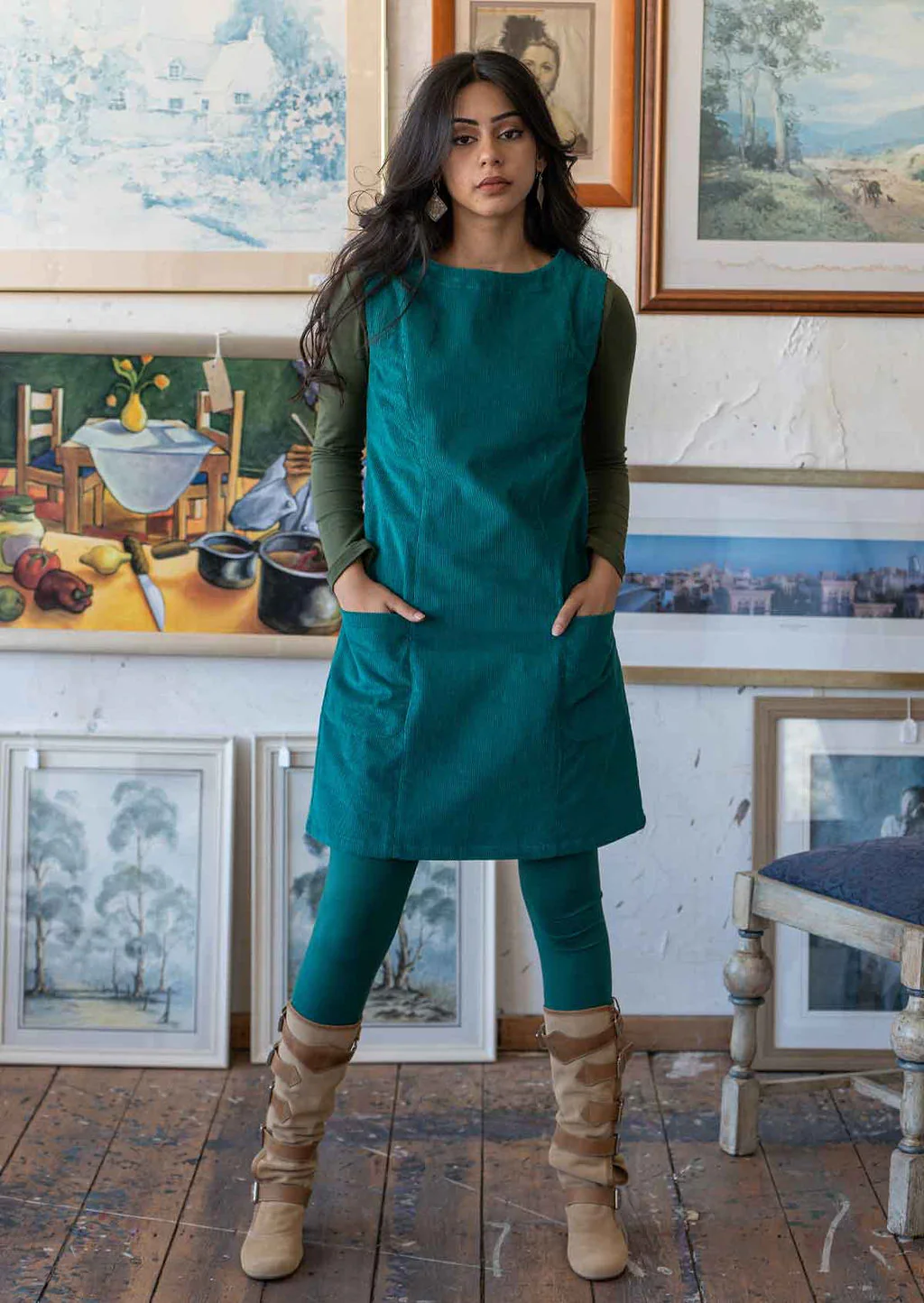 Polly Pocket Corduroy Tunic Everglade - Ysert