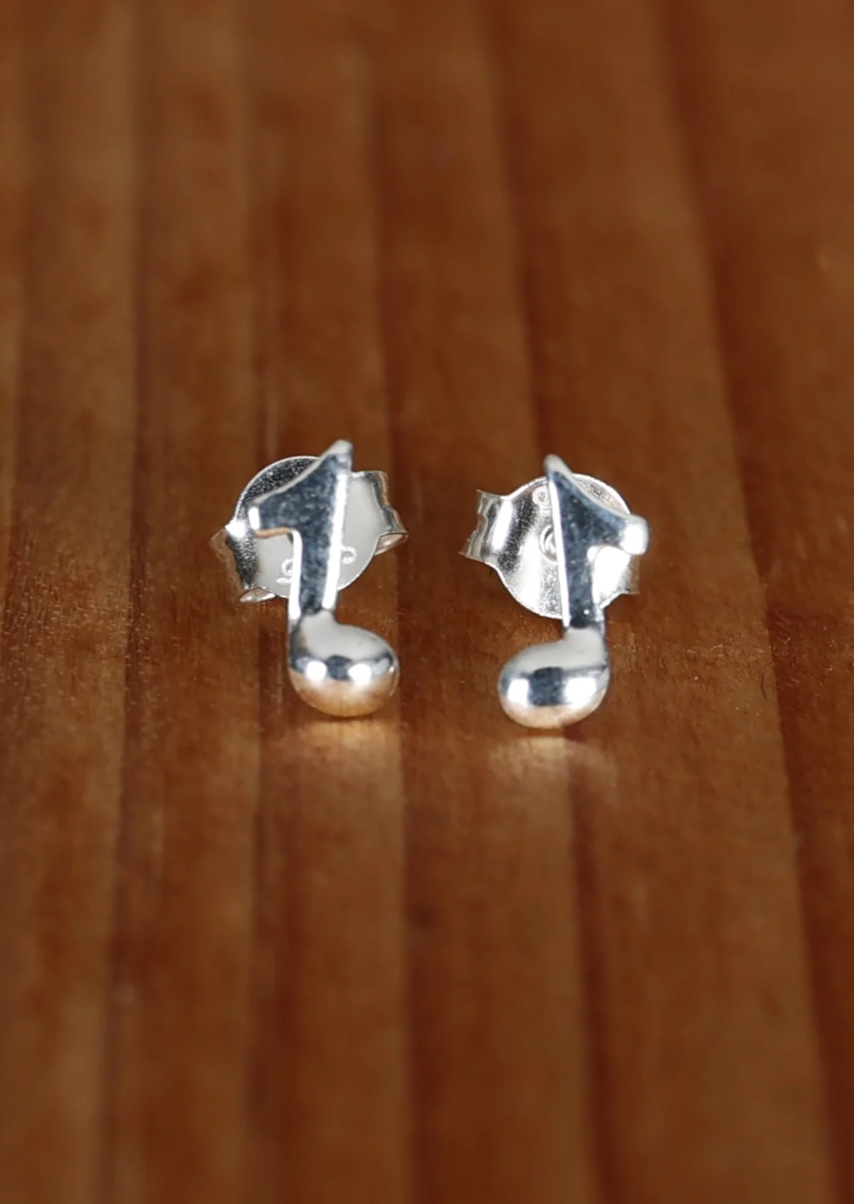 Eighth Note Quaver Silver Studs - Ysert