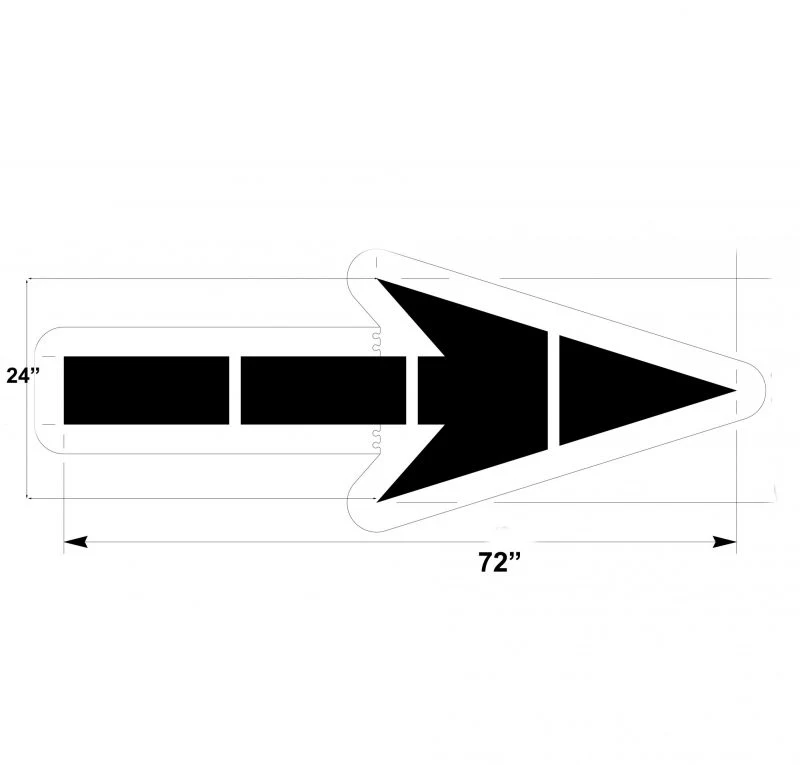 NEWSTRIPE Straight Arrow Stencils - 72 inch - Ysert