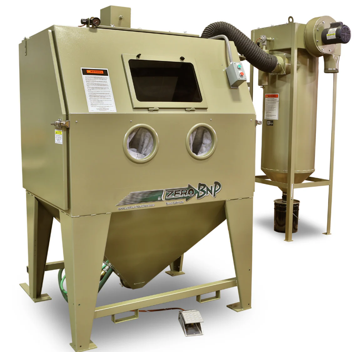 Clemco BNP-220S-900 CDC Suction Conventional Blast Cabinet - CDC-1 Dust Collector / 900 CFM / Conv. Three Phase - Ysert
